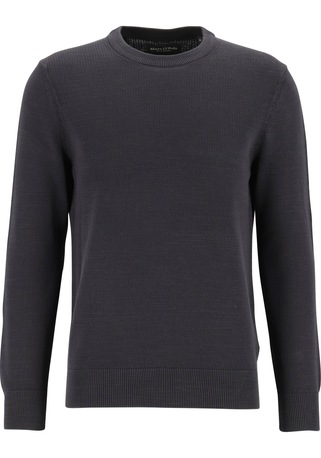 1-7325868277764-Marc_OPolo-MP_TR_zwart_328502360124990_4fotos_HR Marc O'Polo regular fit pullover, heren trui katoen met O-hals, zwart (middeldik)