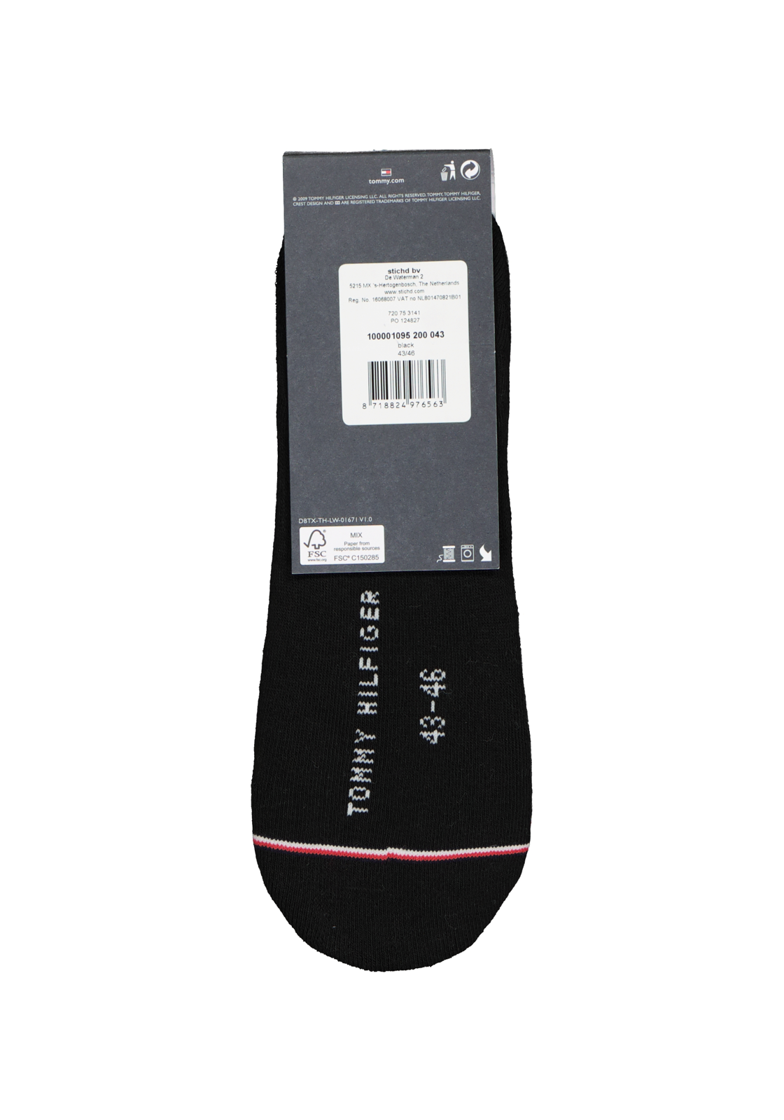 4-8718824976563_sok_HR Tommy Hilfiger Iconic Sports Socks (2-pack), heren sneakersokken katoen, onzichtbaar, zwart