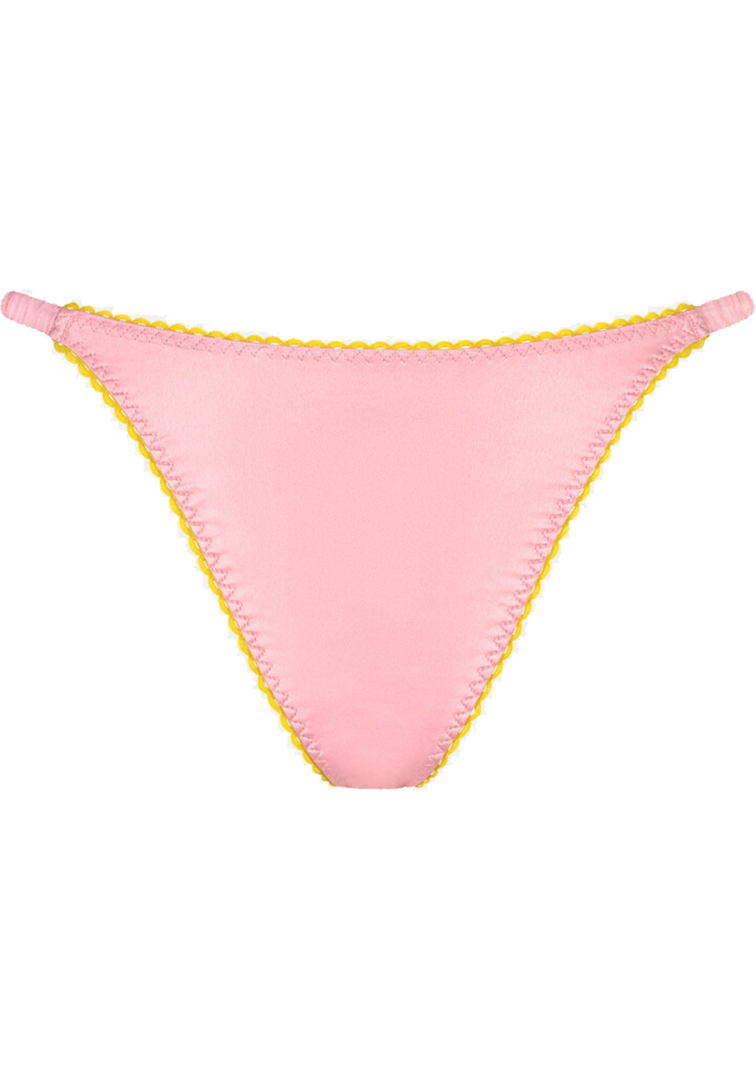 Mey dames tanga Poetry Glossy, slip, roze met geel