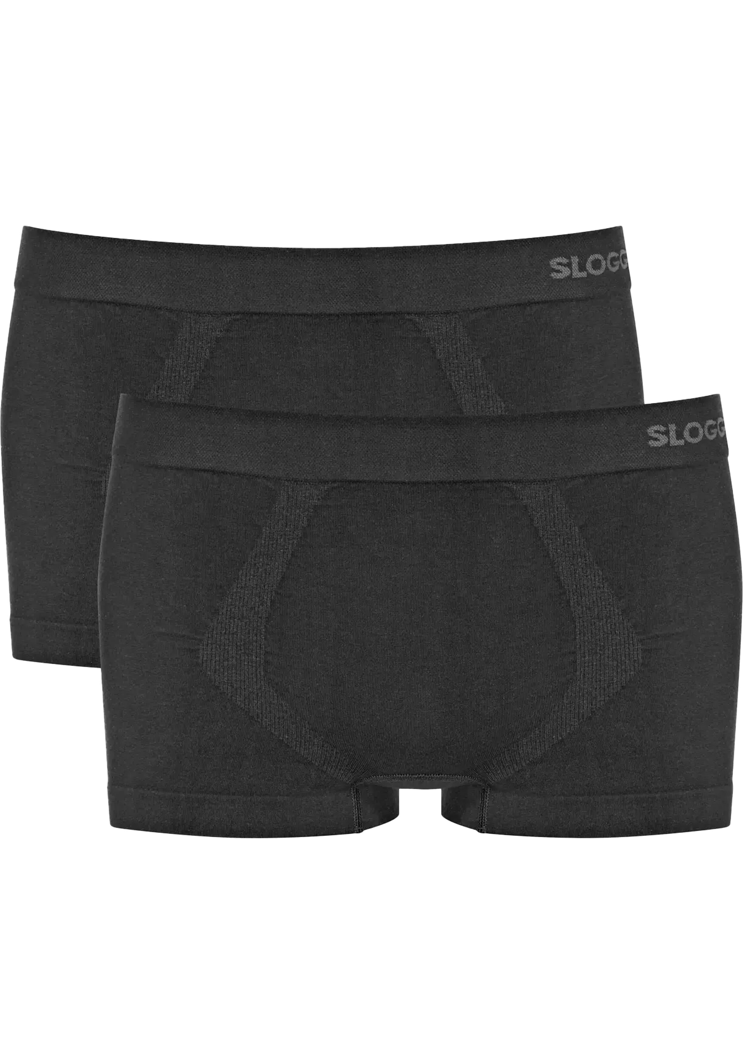Sloggi Men GO Smooth Hipster, heren boxershort korte pijp (2-pack), zwart