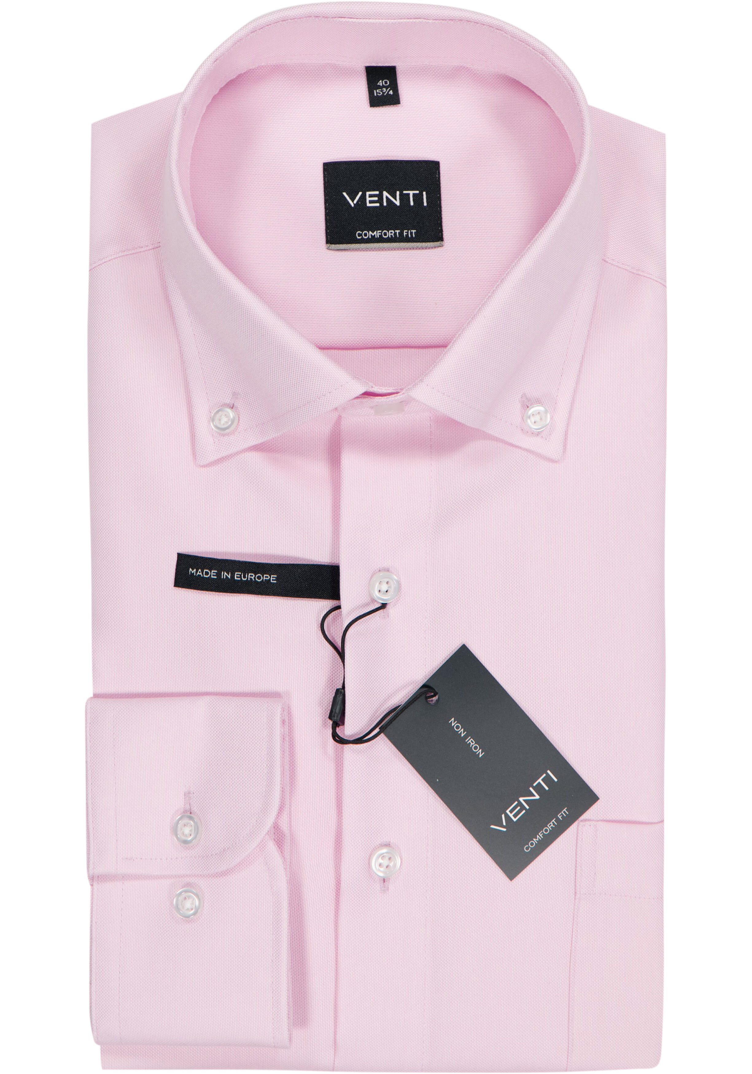 VENTI CASA MODA comfort fit overhemd, structuur, rood