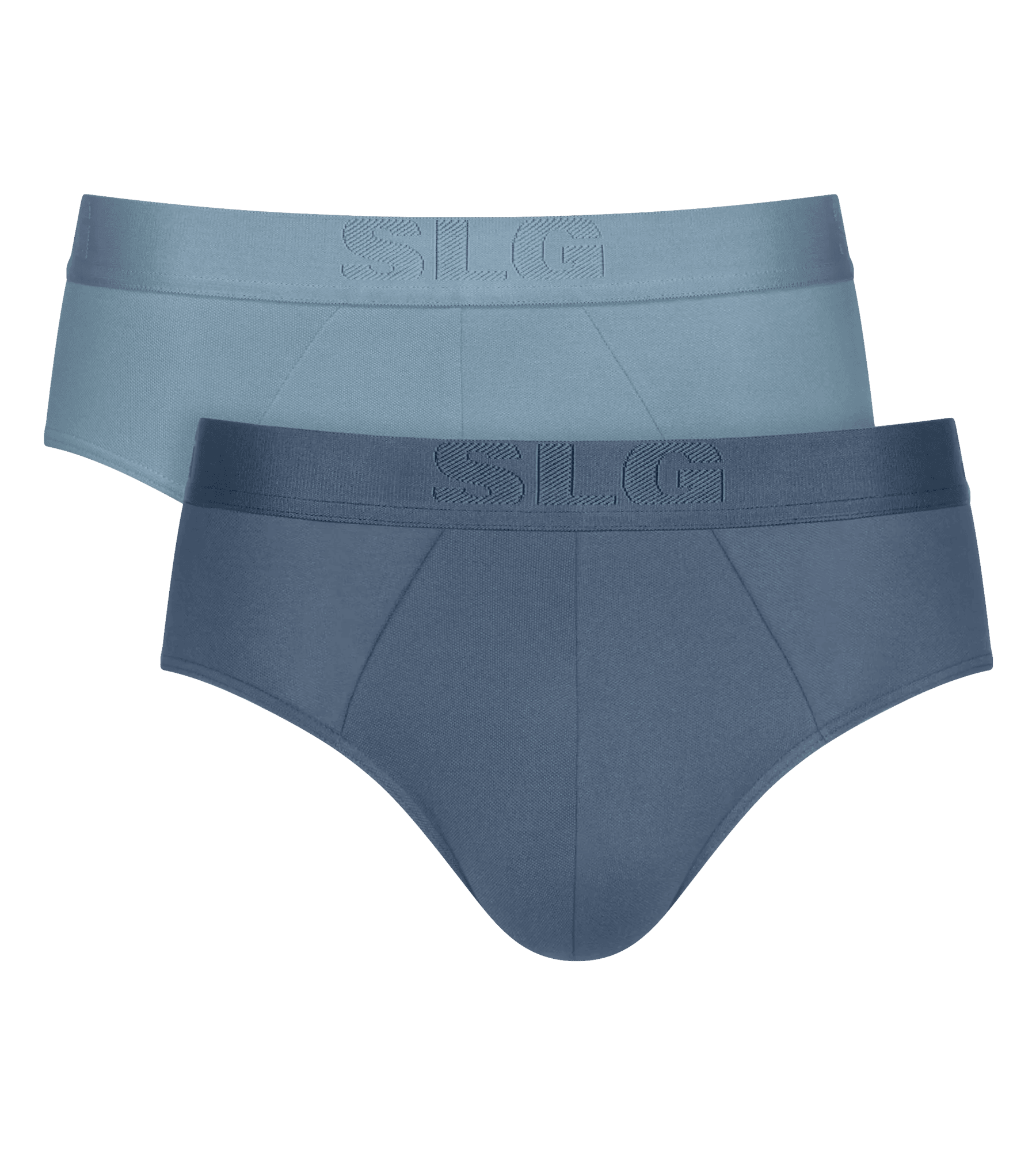 Sloggi Men SLG Base Soft Brief, heren slip (2-pack), licht- en middenblauw
