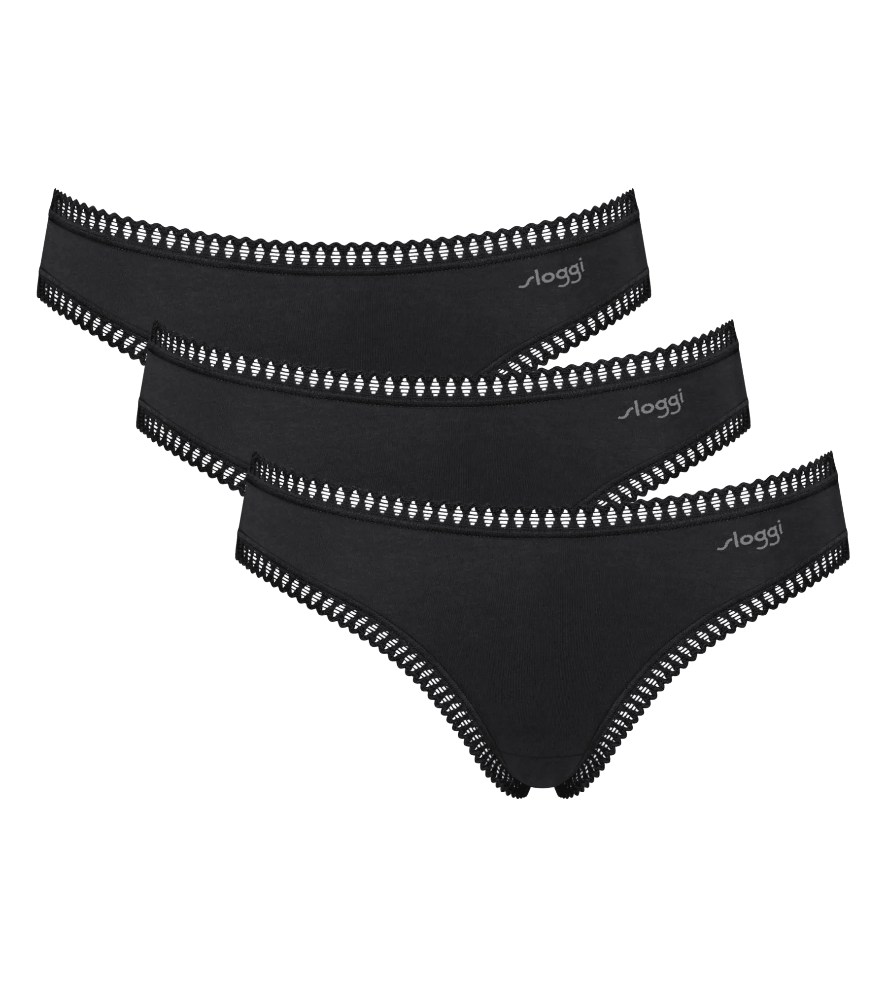 Sloggi Women GO Crush Mini (3-pack), dames slip, zwart