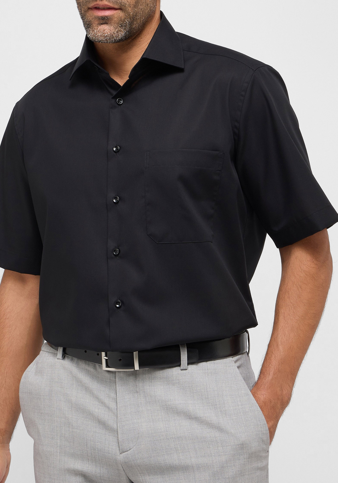 2-4067159292836-eterna-overhemd_HR ETERNA comfort fit overhemd korte mouw, popeline, zwart