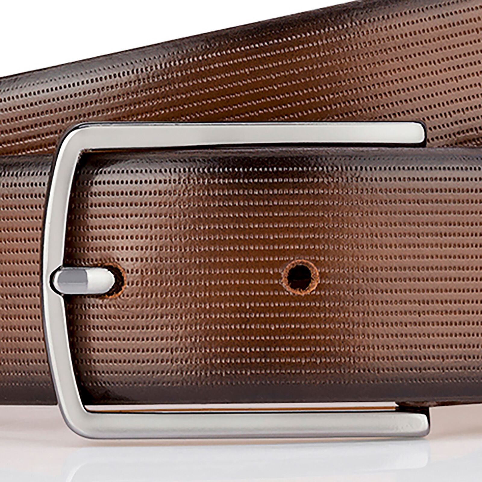 LINDENMANN leren heren riem, bruin