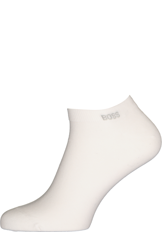 BOSS enkelsokken (2-pack), heren sneaker sokken katoen, wit BOSS enkelsokken (2-pack), heren sneaker sokken katoen, wit