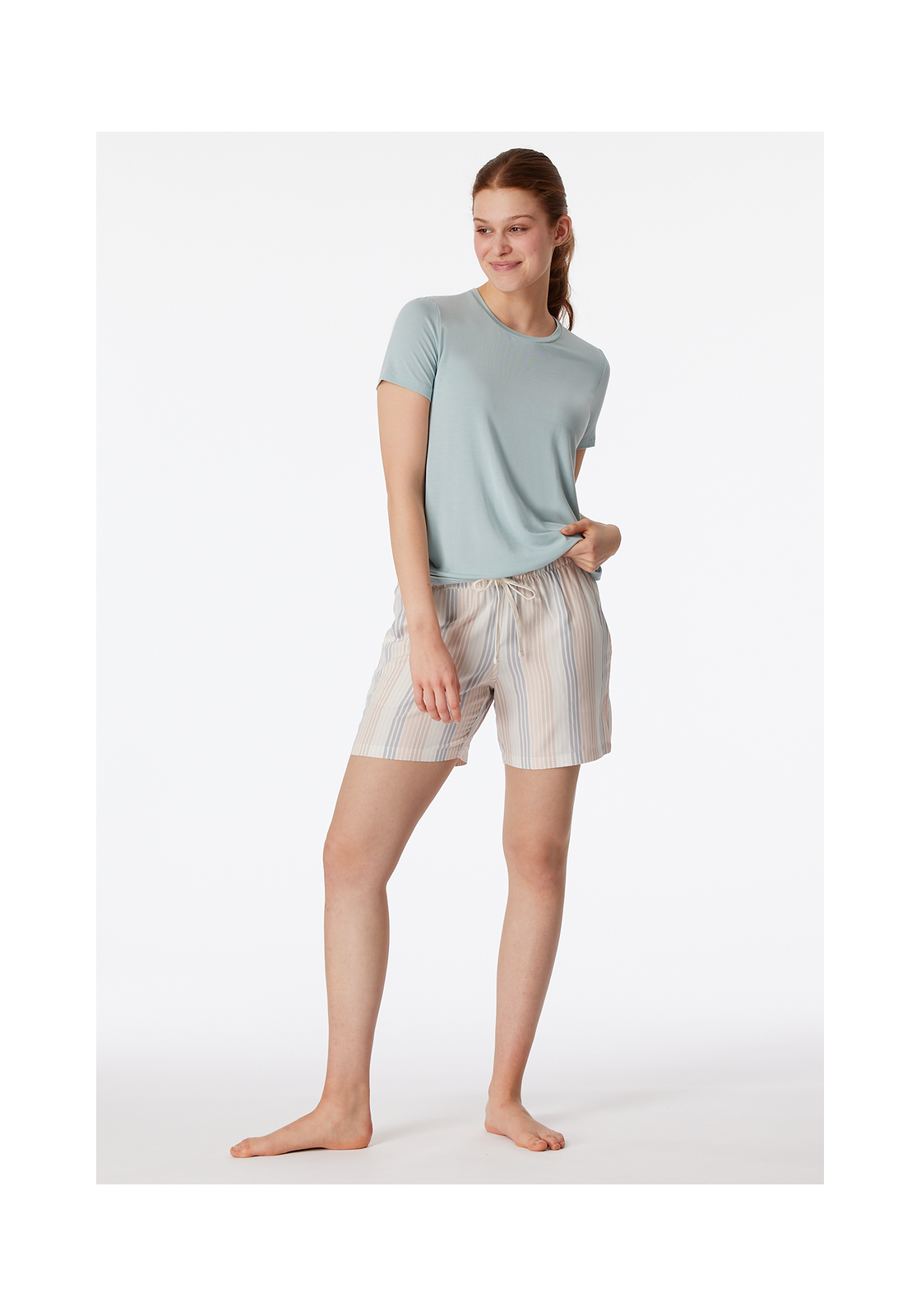 image_8_180459-913_5_1280x1280 SCHIESSER Mix+Relax loungebroek kort, dames geweven broek korte strepen multicolor