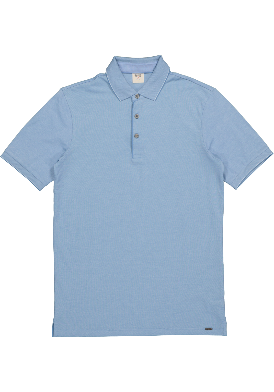 2-4060553515334_olymp_polo_HR OLYMP Level 5 body fit poloshirt, stretch, turquoise melange
