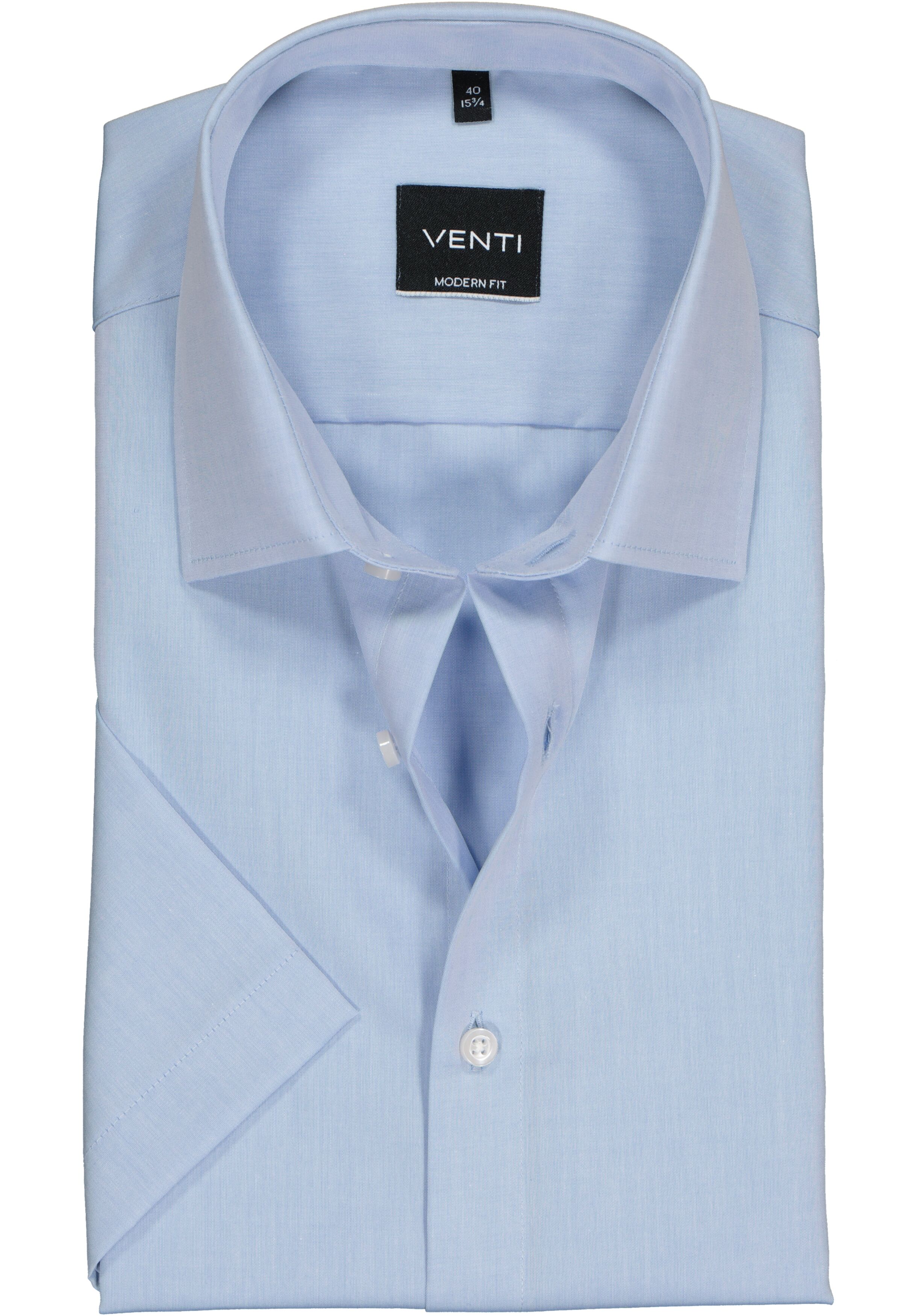 VENTI modern fit overhemd, korte mouw, lichtblauw