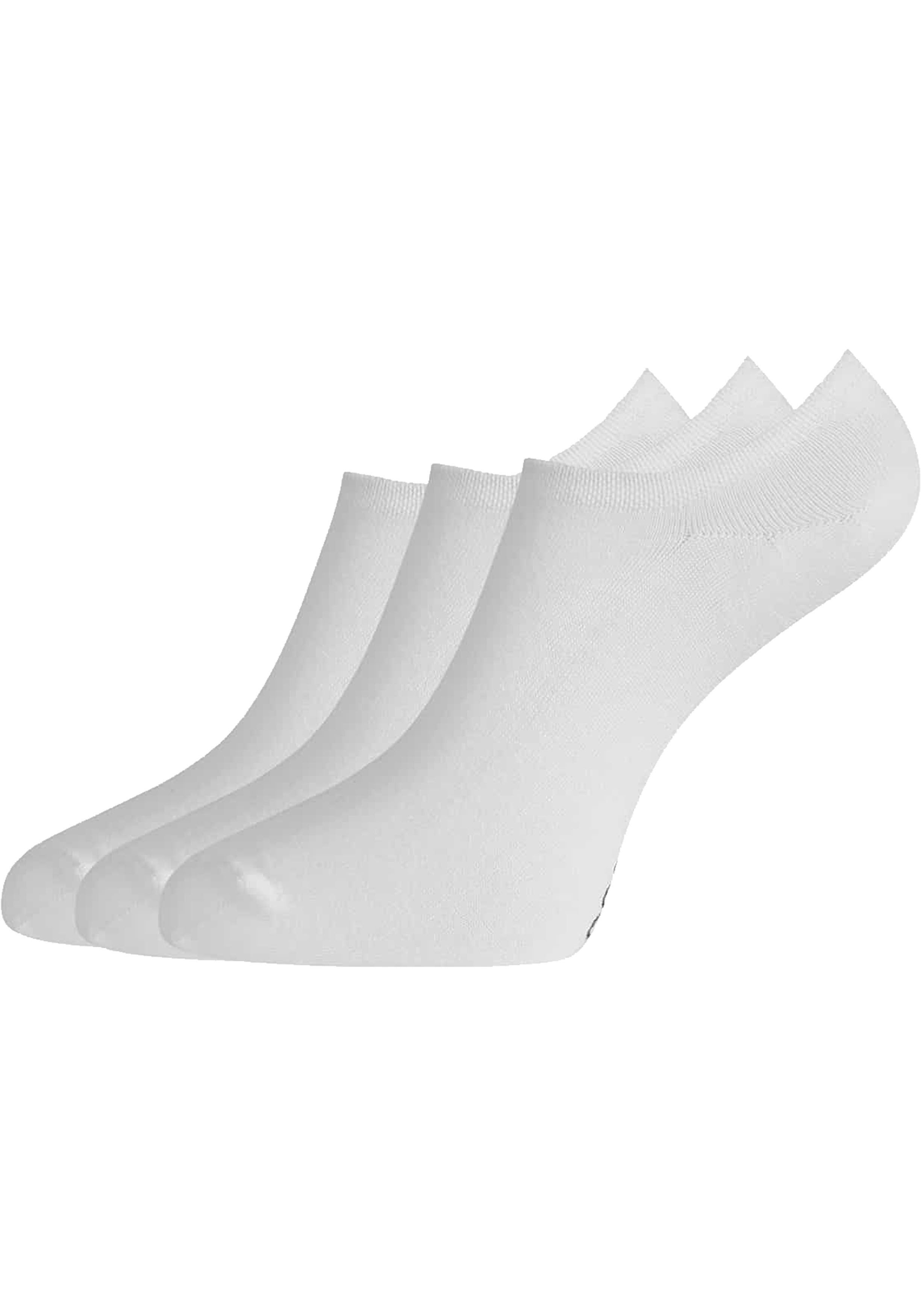 Bamboo Basics Jamie footies (3-pack), unisex lage sneakersokken, wit