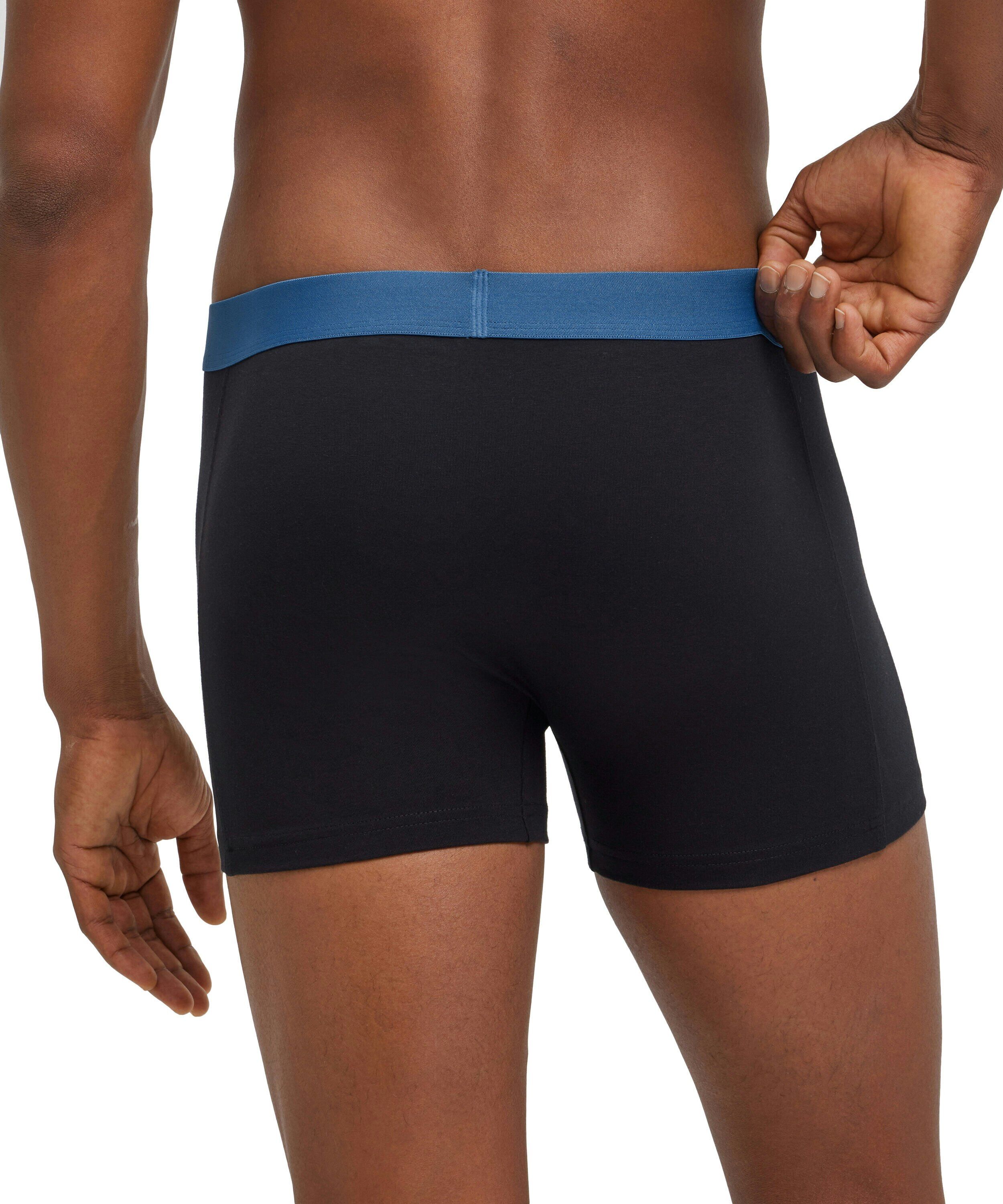 FALKE 2-pack heren boxer Daily Comfort, boxers normale lengte, kobalt en zwart