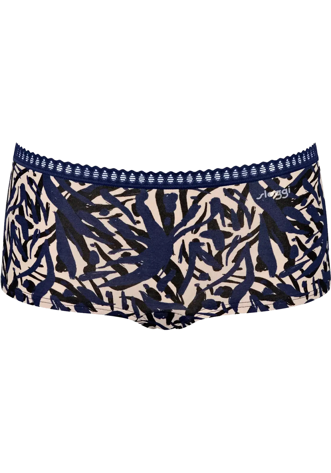 Sloggi Women GO Crush Short (3-pack), dames boxer, zwart, blauw, print Sloggi Women GO Crush Short (3-pack), dames boxer, zwart, blauw, print