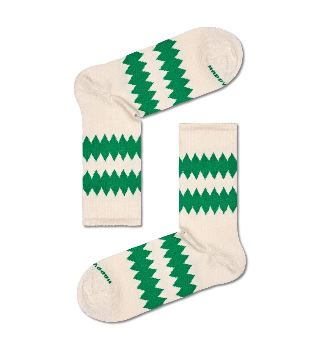 Happy Socks Zigzag 3/4 Crew Sock, unisex sokken