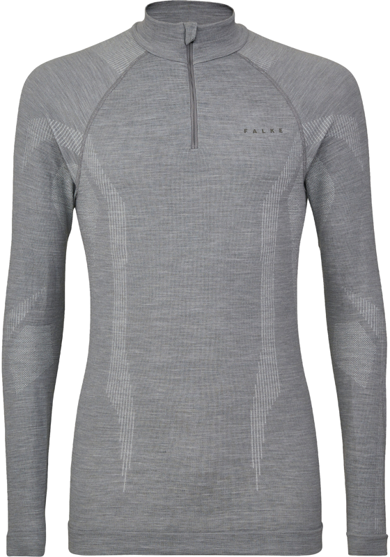 FALKE heren lange mouw shirt Wool-Tech, thermoshirt, grijs (grey-heather) FALKE heren lange mouw shirt Wool-Tech, thermoshirt, grijs (grey-heather)