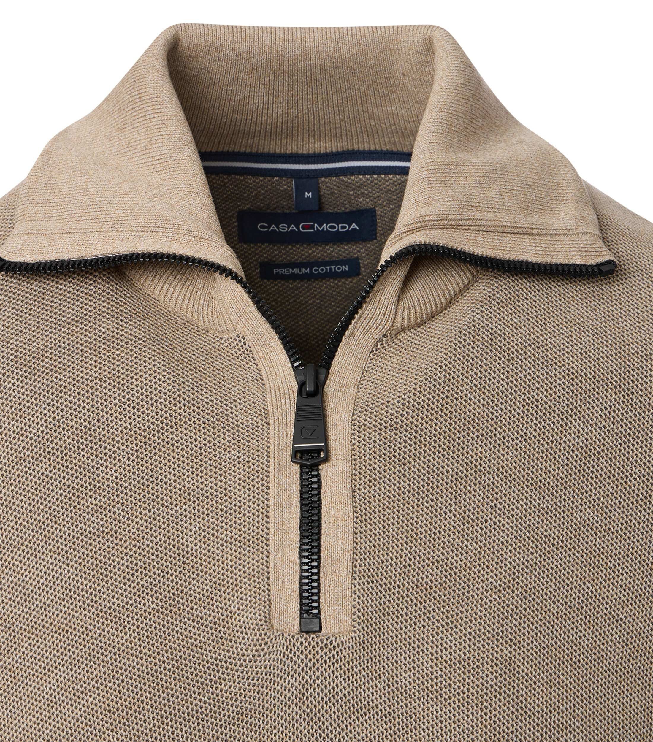 CASA MODA comfort fit schipperstrui, beige, bruin