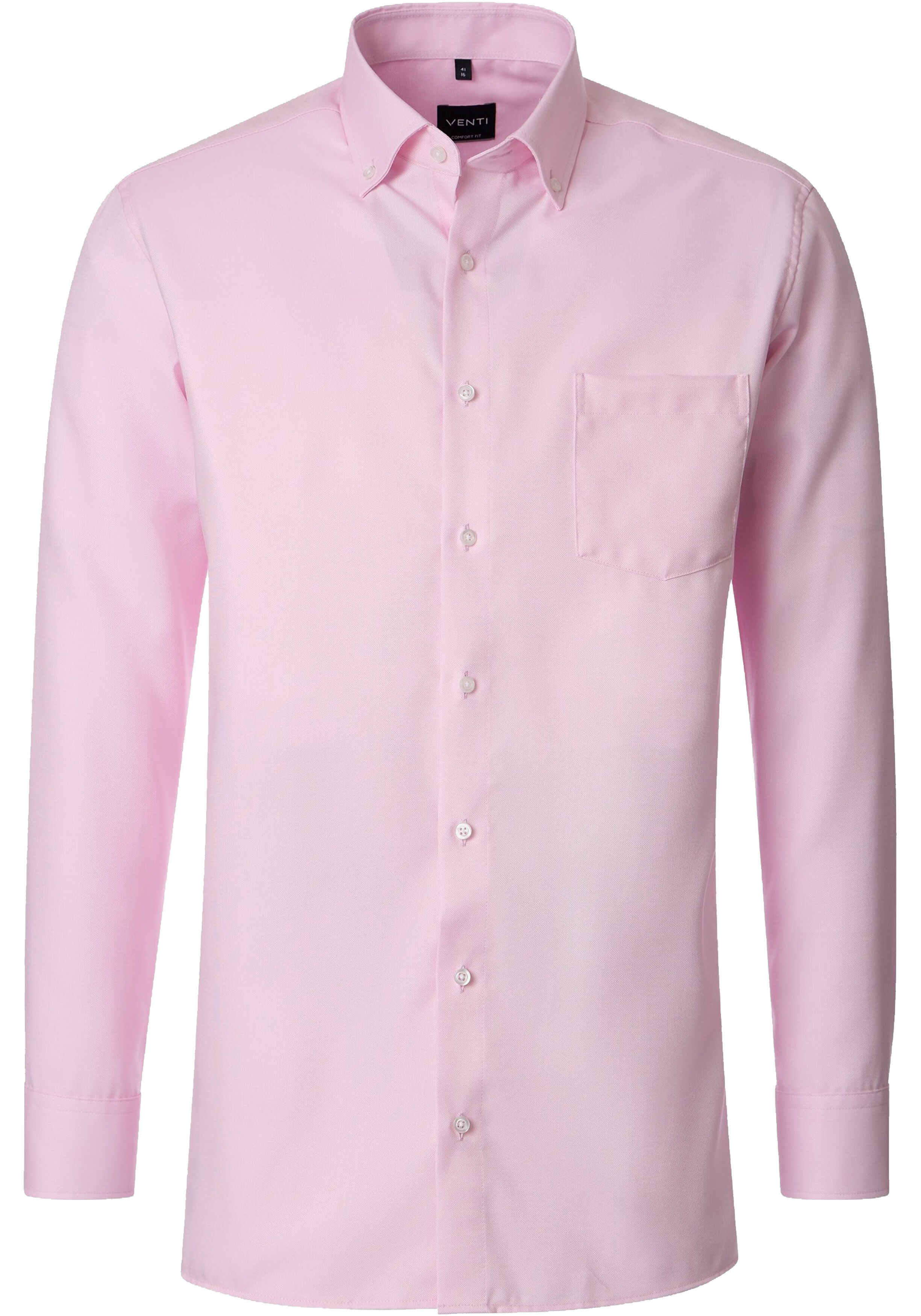 VENTI CASA MODA comfort fit overhemd, structuur, rood