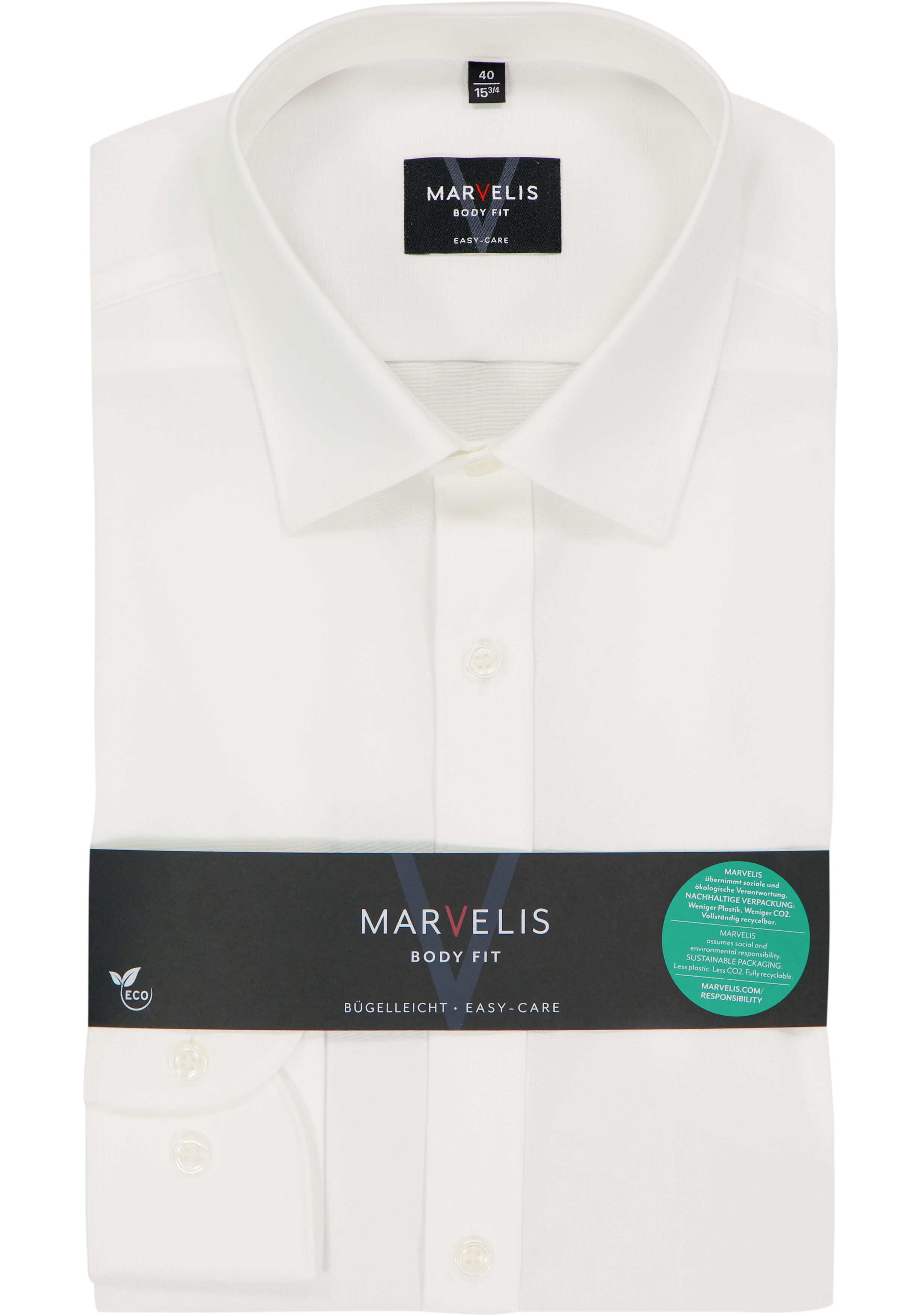 MARVELIS body fit overhemd, beige