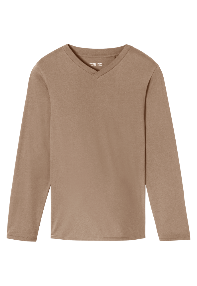SCHIESSER Mix + Relax Shirt 1/1 arm, heren T-shirt lange mouw, noga