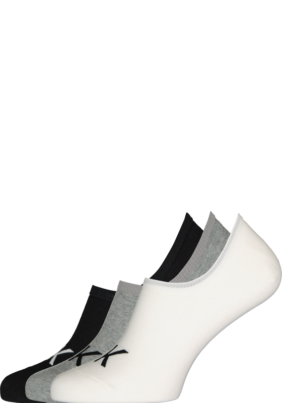 Calvin Klein herensokken Albert (3-pack), onzichtbare sokken, grijs, wit en zwart Calvin Klein herensokken Albert (3-pack), onzichtbare sokken, grijs, wit en zwart