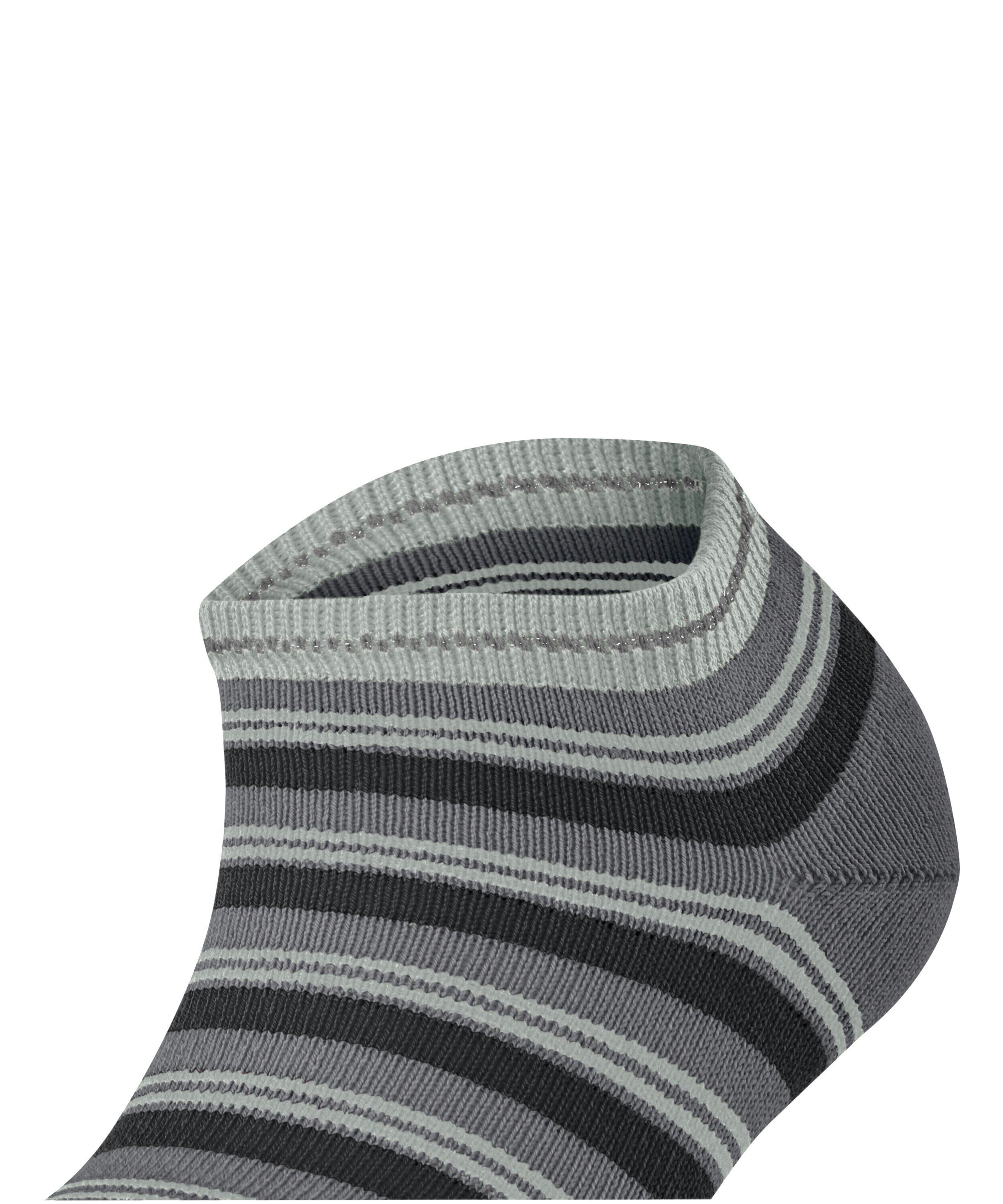 FALKE Smart Stripe dames sneakersokken, grijs (hematite)