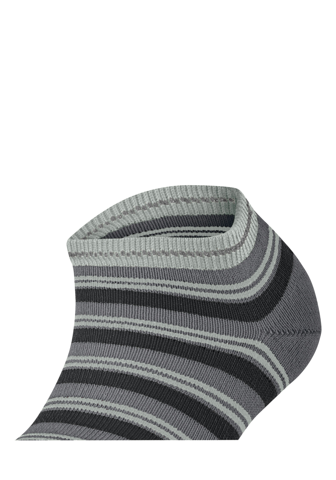 FALKE Smart Stripe dames sneakersokken, grijs (hematite) FALKE Smart Stripe dames sneakersokken, grijs (hematite)
