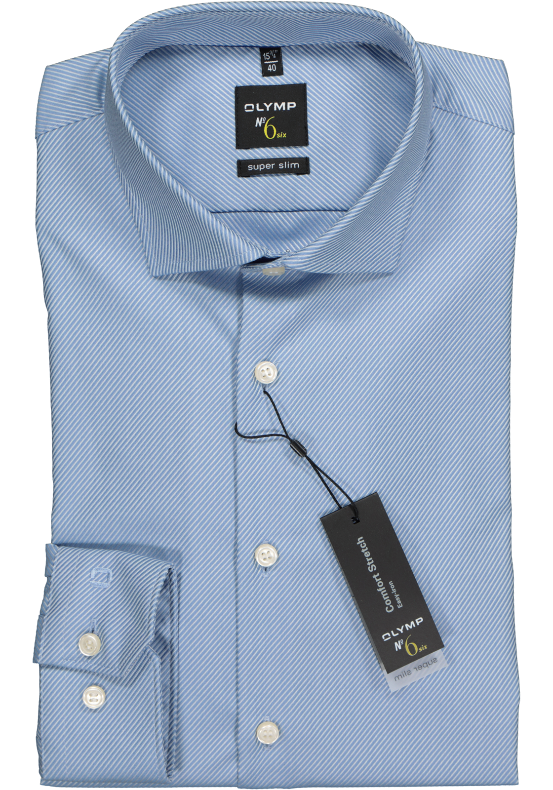 2-4057242705008_olymp-overhemd_HR OLYMP No. Six super slim fit overhemd, lichtblauw diamant twill