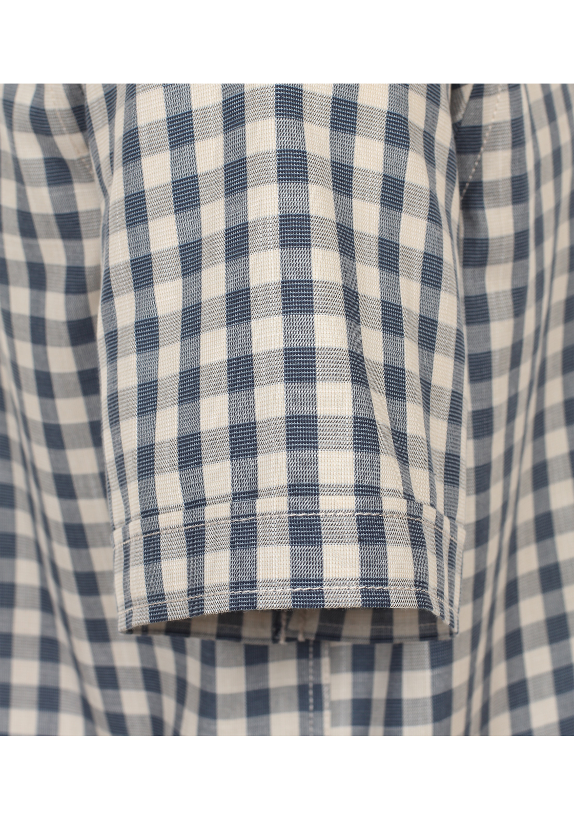 CASA MODA Sport casual fit overhemd, korte mouw, chambray, beige geruit - 944269500-600 CASA MODA Sport casual fit overhemd, korte mouw, chambray, beige geruit - 944269500-600