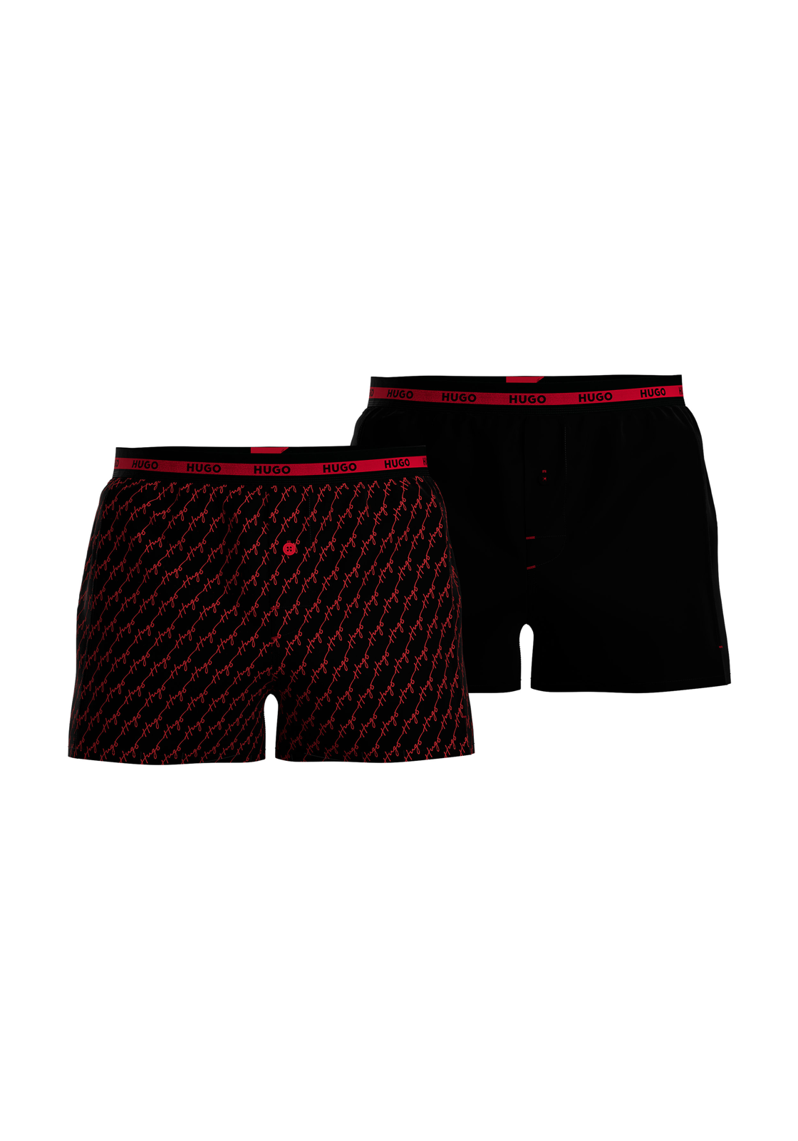 image_3_50469774_007_140f HUGO boxershorts woven (2-pack), heren boxers wijd model, zwart