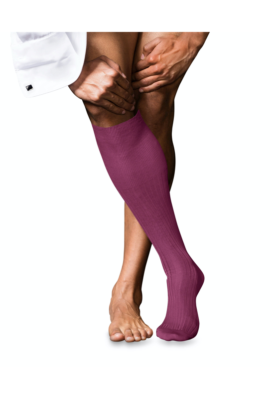 FALKE No. 10 Pure Fil d Ecosse herensokken, paars (raspberry) FALKE No. 10 Pure Fil d Ecosse herensokken, paars (raspberry)