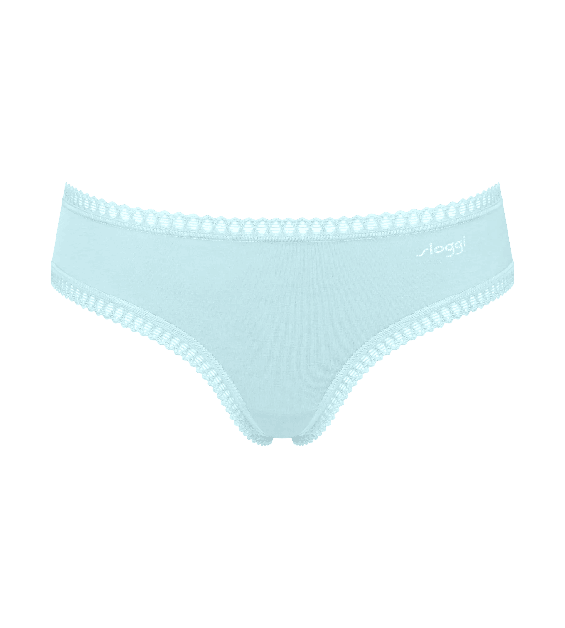 Sloggi Women GO Crush Hipster (3-pack), dames slip, lichtblauw, kobaltblauw en blauw, wit en geel gestreept