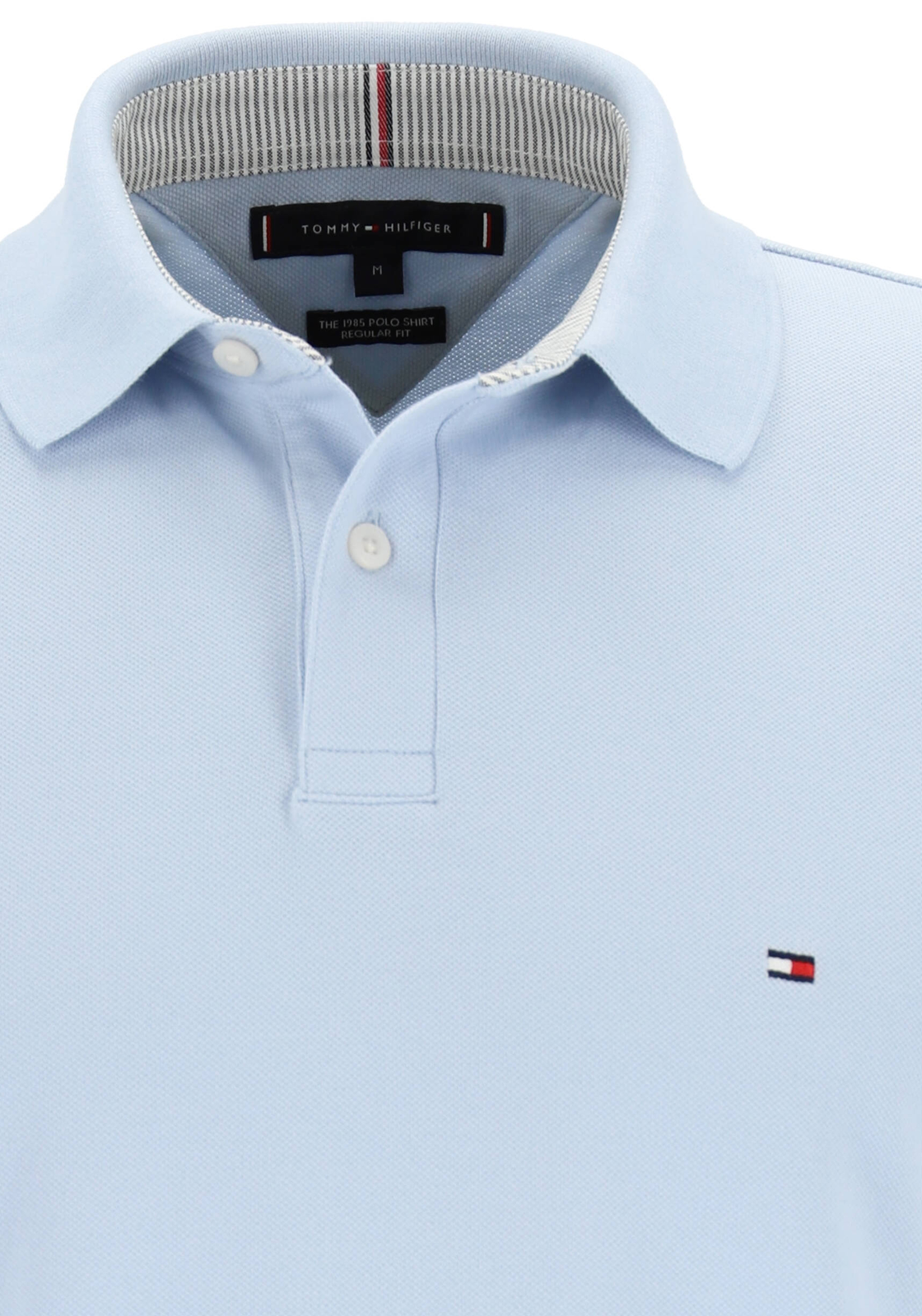 5-8720114515406-tommy_hilfiger-TH_MW0MW1770C10_PS_blauw_detail_HR  Tommy Hilfiger 1985 Regular Fit polo, Breezy Blue