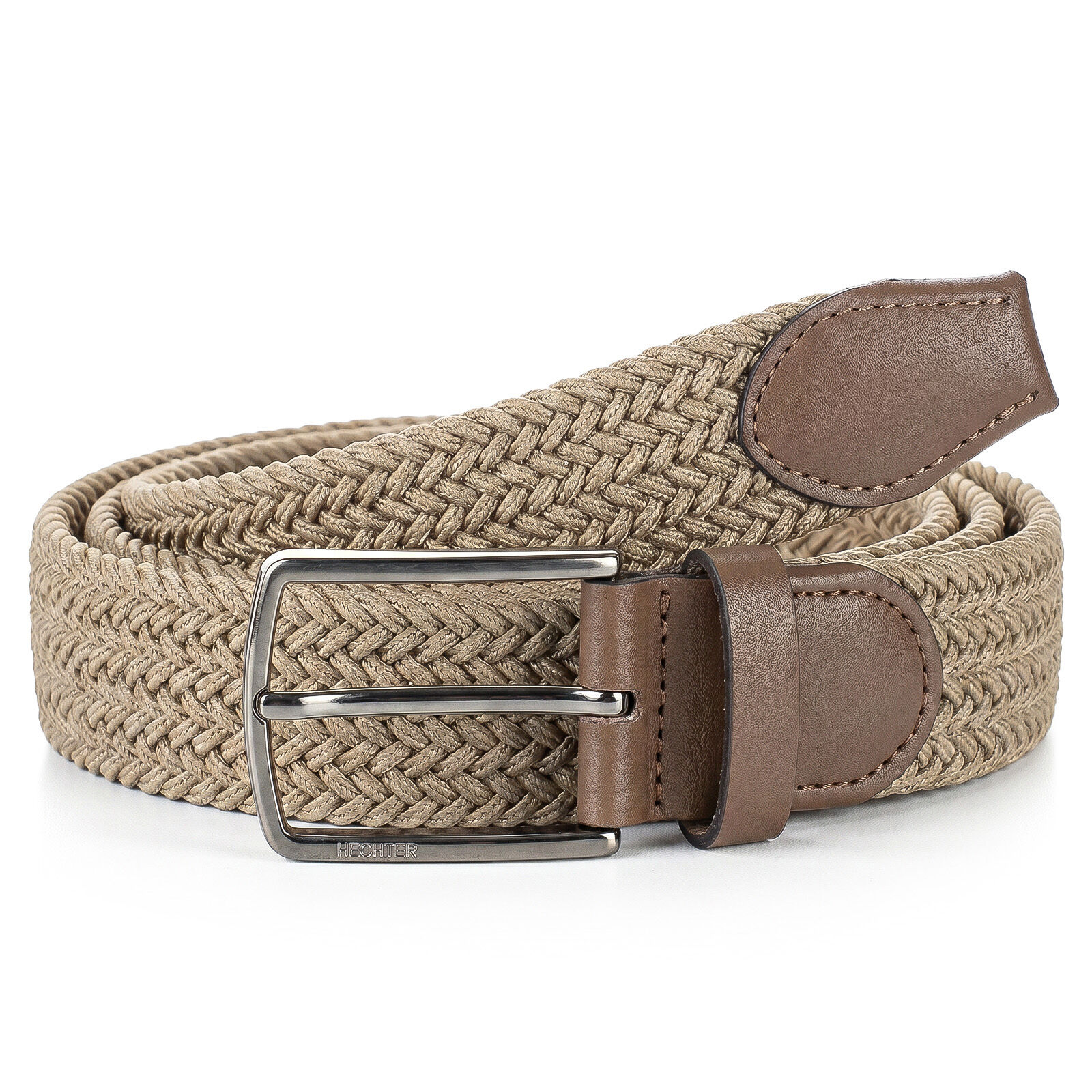HECHTER elastische heren riem, taupe