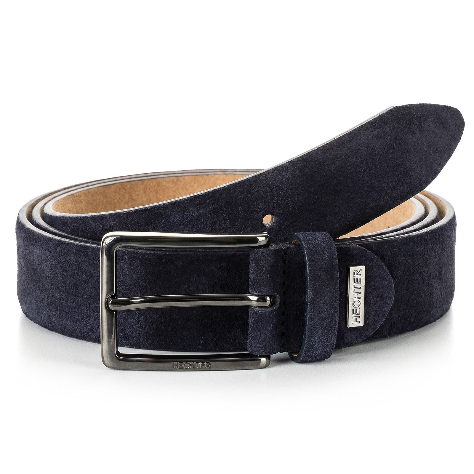HECHTER leren heren riem, marine
