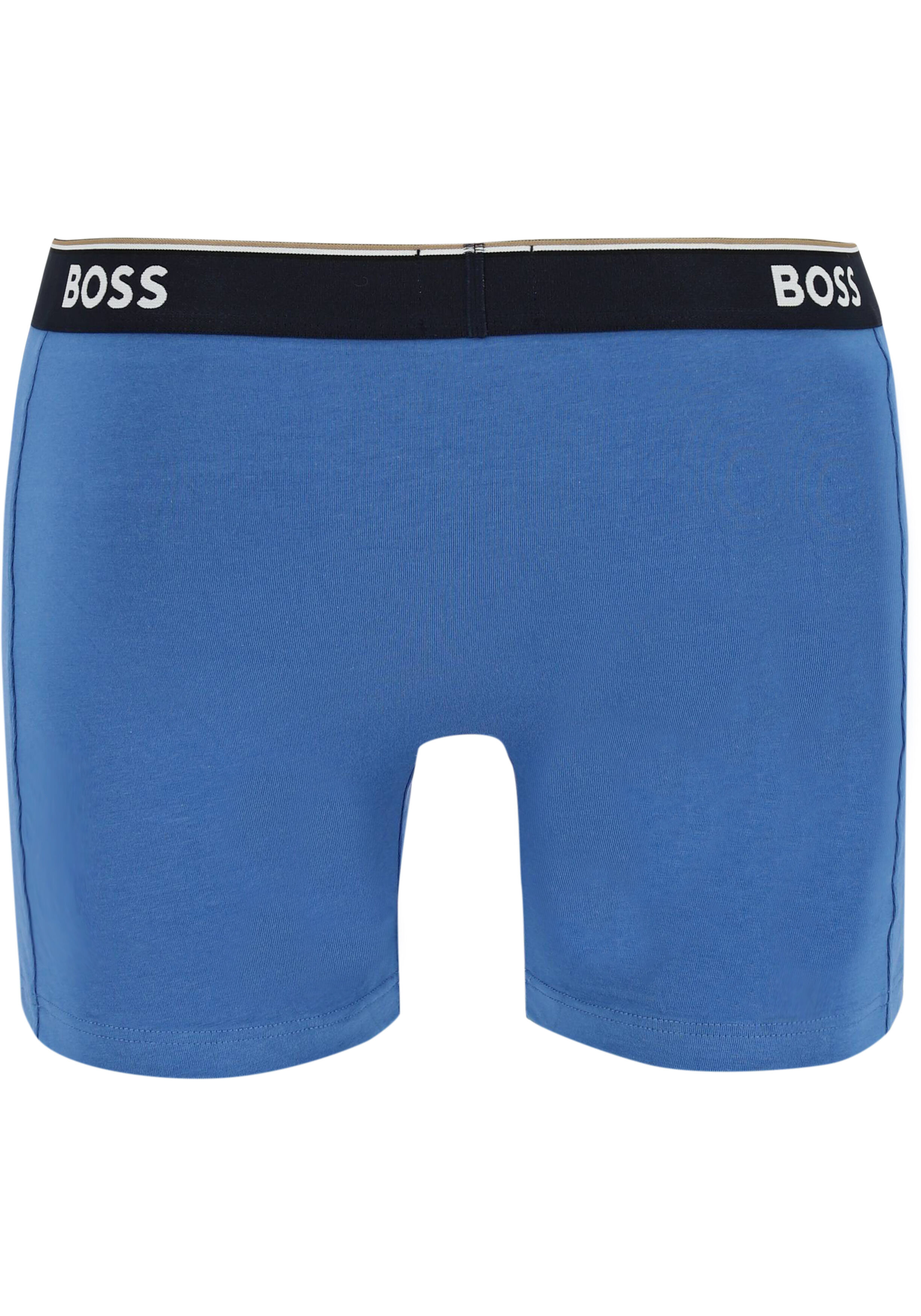 HUGO BOSS Power boxer briefs (3-pack), heren boxers normale lengte, midden en donkerblauw