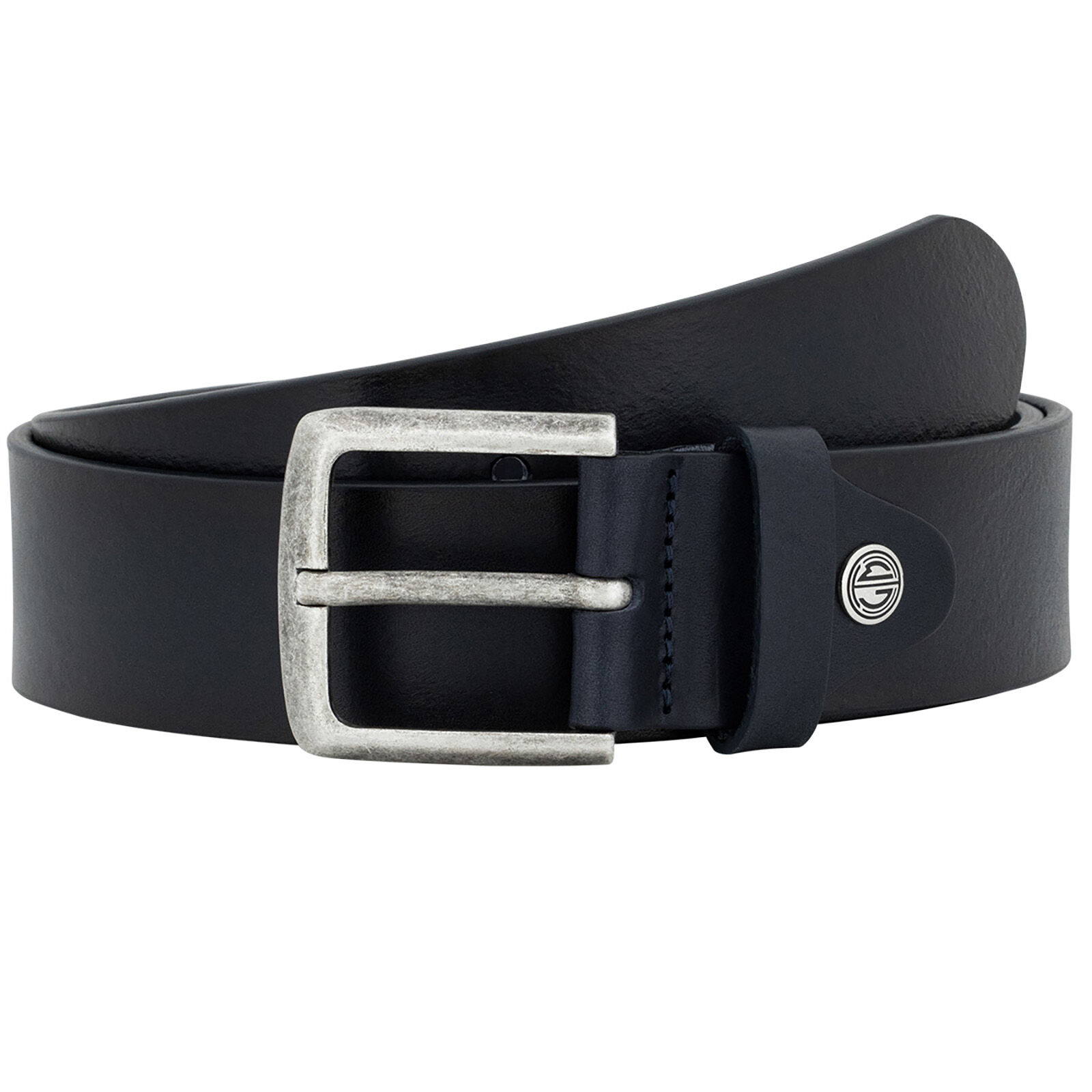 LINDENMANN leren heren riem, marine
