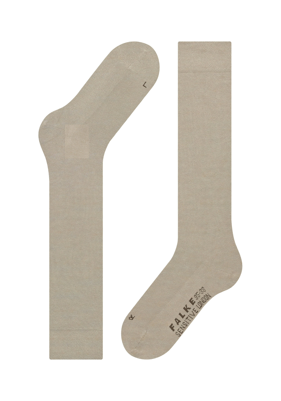FALKE Sensitive London dames kniekousen, beige (linen melange) FALKE Sensitive London dames kniekousen, beige (linen melange)