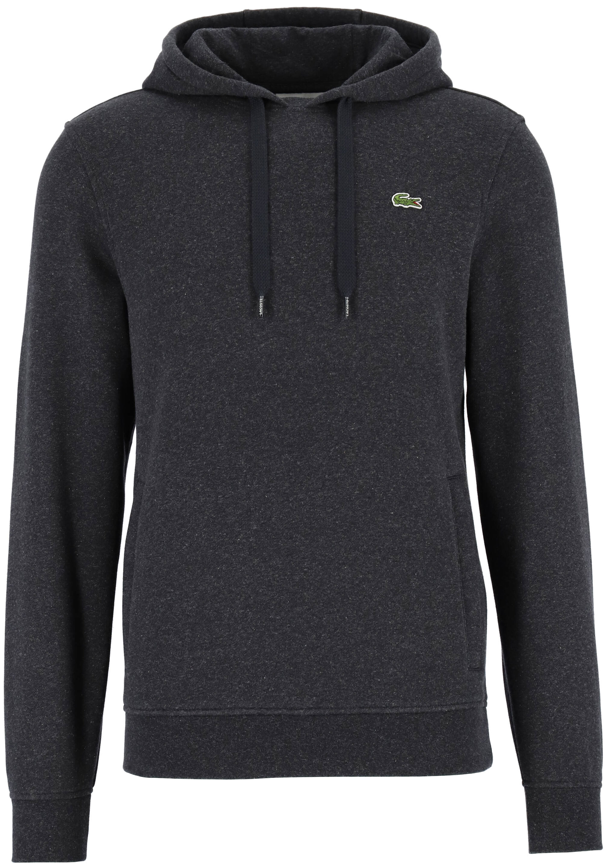 Lacoste heren hoodie sweatshirt, antraciet grijs melange