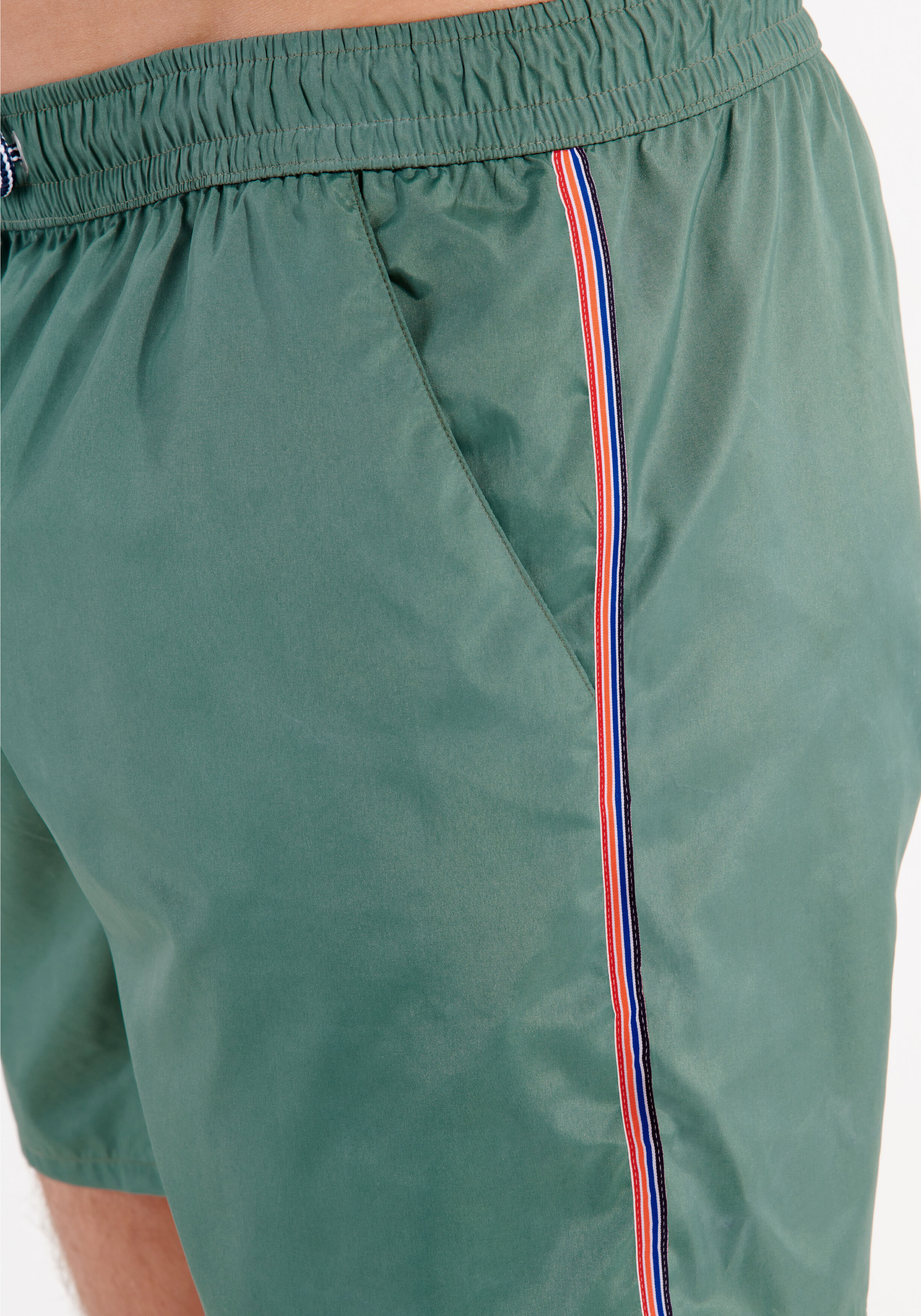 HOM Nautical cup beach boxer, heren zwemshort, kaki groen