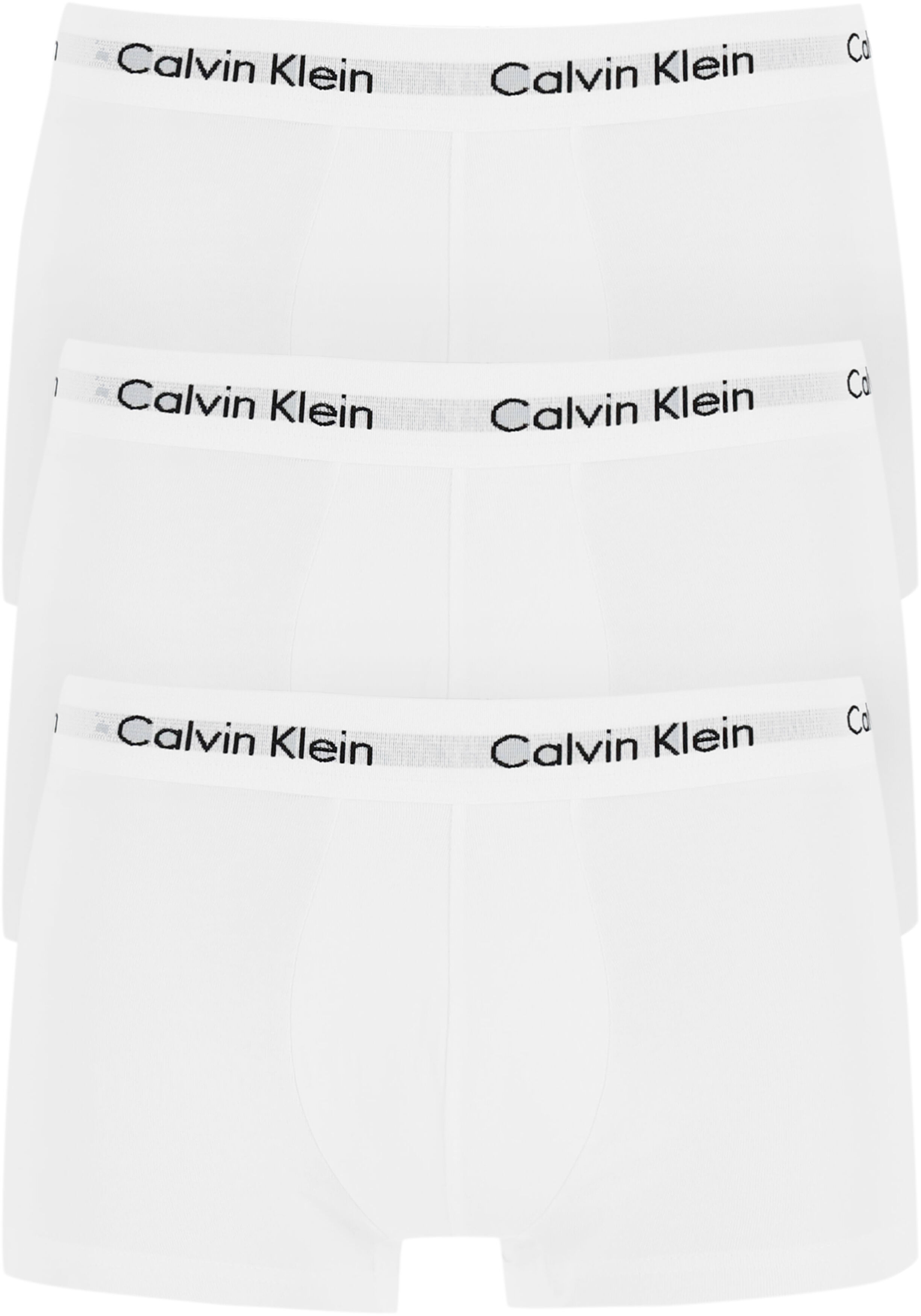 Calvin Klein Icon Cotton Stretch Low Rise trunks (3-pack), lage heren boxers kort, wit