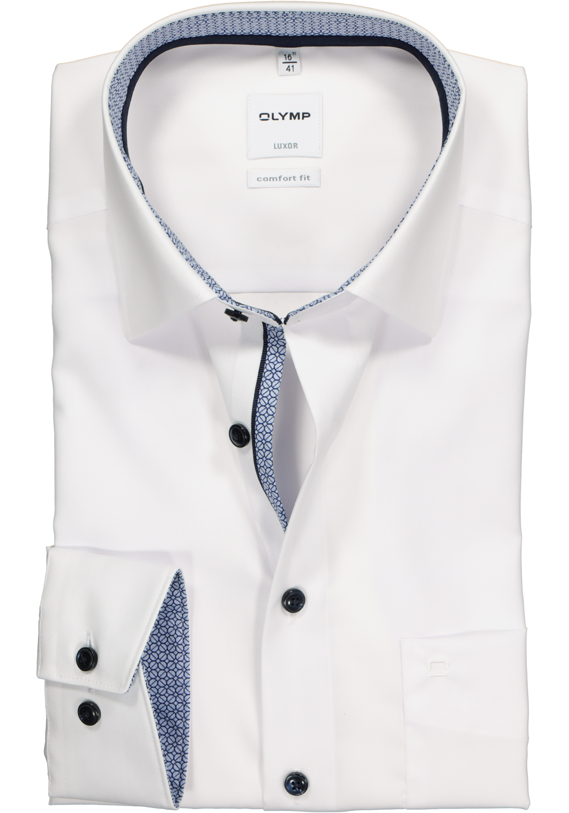 1-4063402049837_olymp-overhemd_HR OLYMP Luxor comfort fit overhemd, wit (contrast)