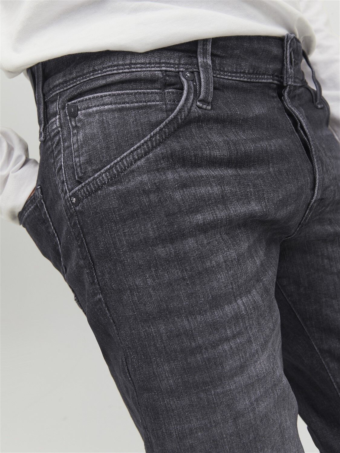 JACK & JONES Glenn Fox loose fit, heren jeans, zwart denim