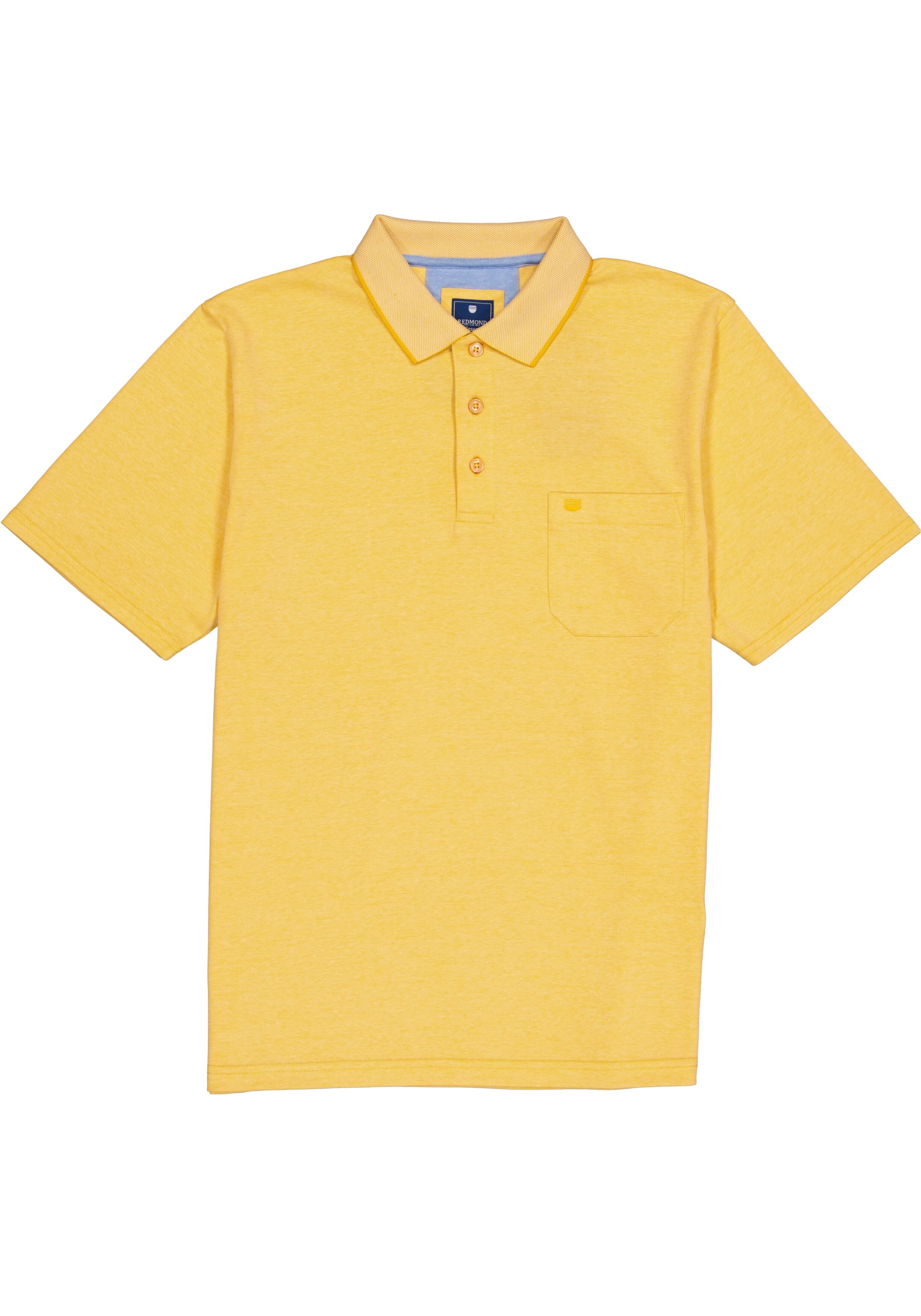 Redmond regular fit poloshirt, geel melange