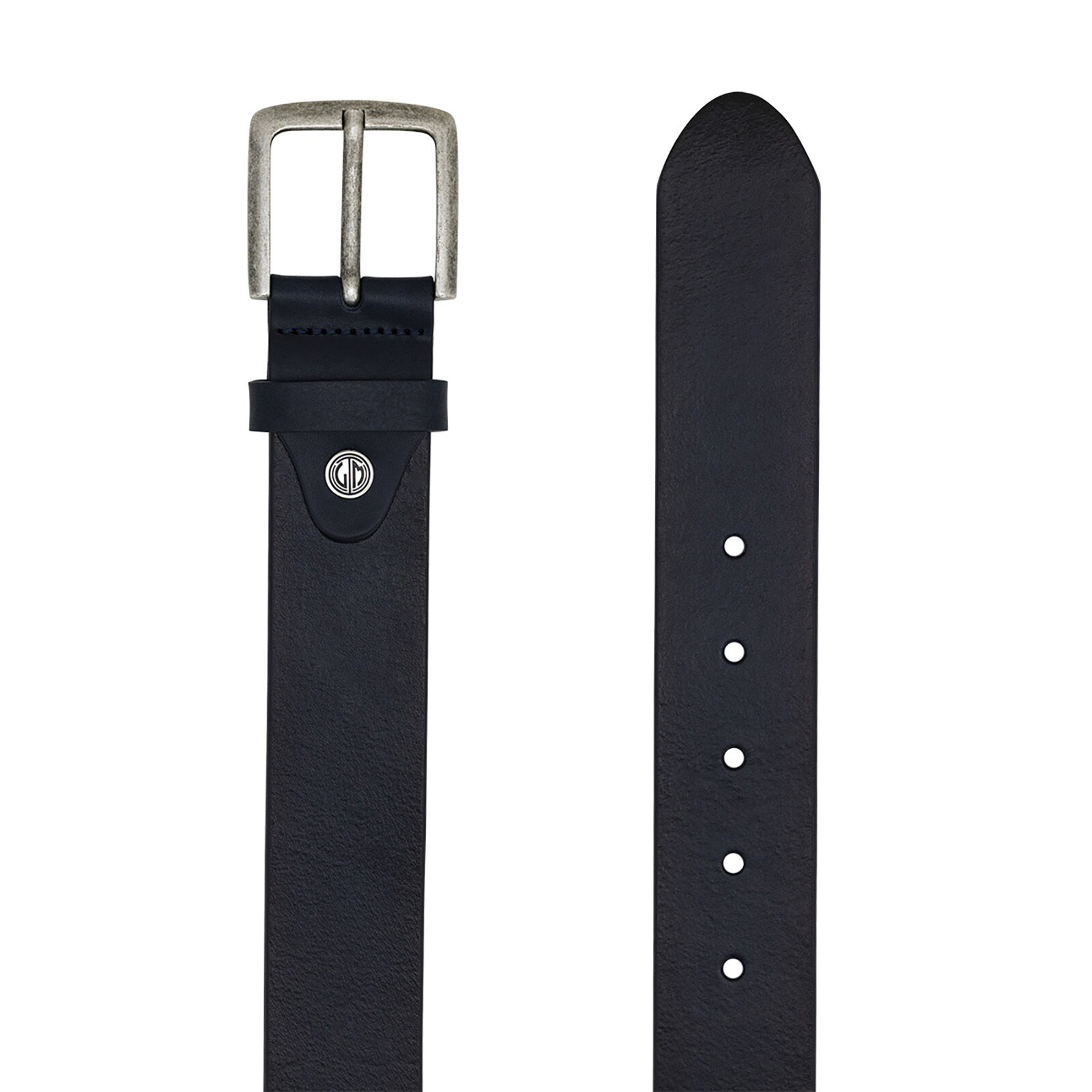 LINDENMANN leren heren riem, marine