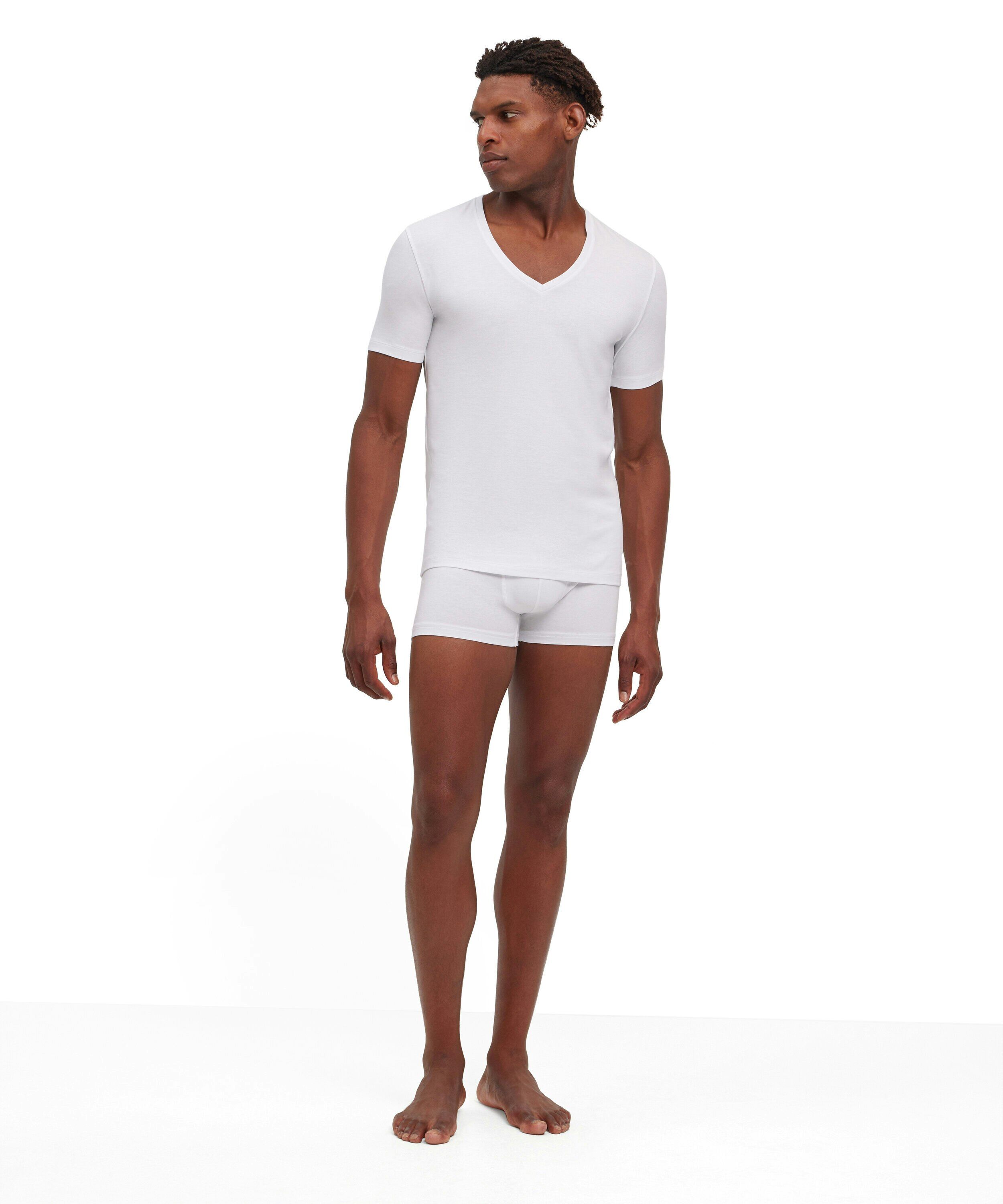 FALKE 2-pack heren T-shirt Daily Comfort, korte mouw, wit (white)