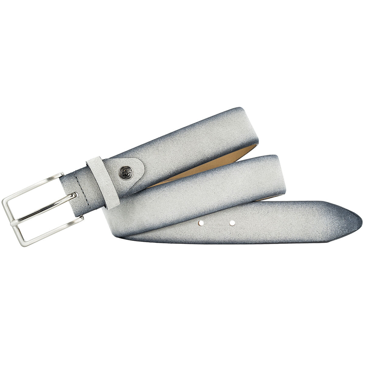 LINDENMANN leren heren riem, grijs