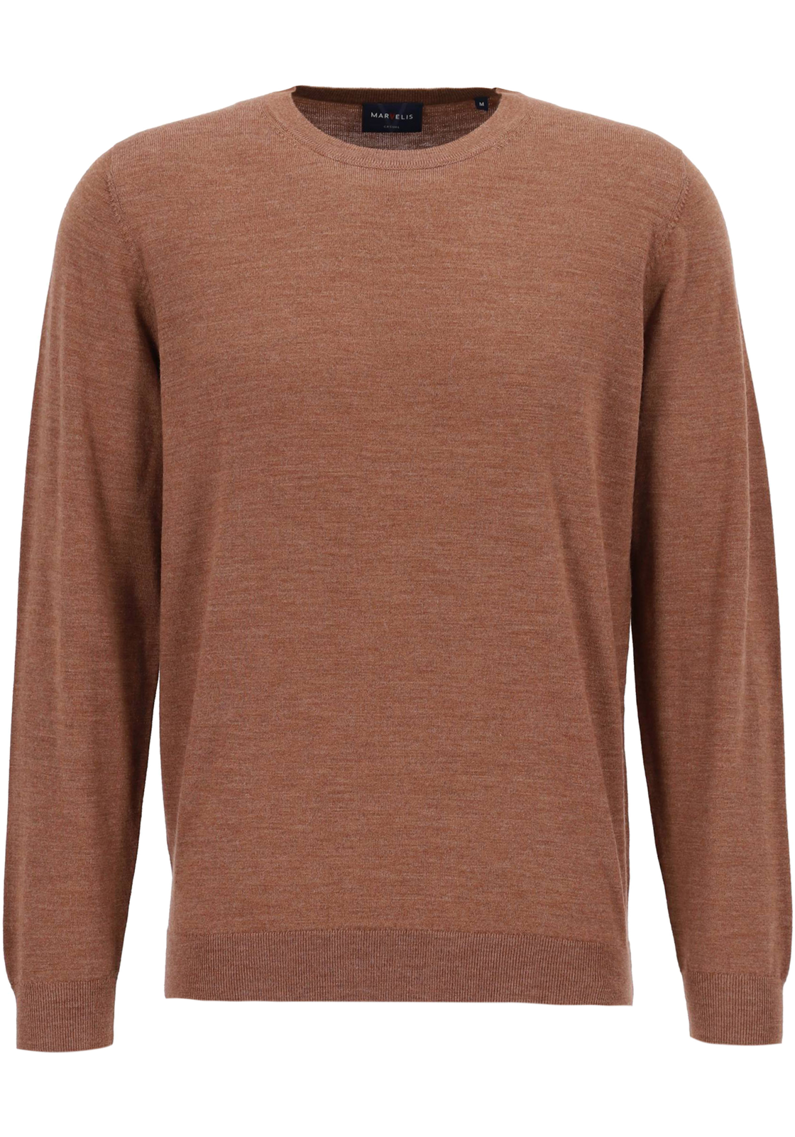 MARVELIS modern fit trui wol, O-hals, noga bruin MARVELIS modern fit trui wol, O-hals, noga bruin