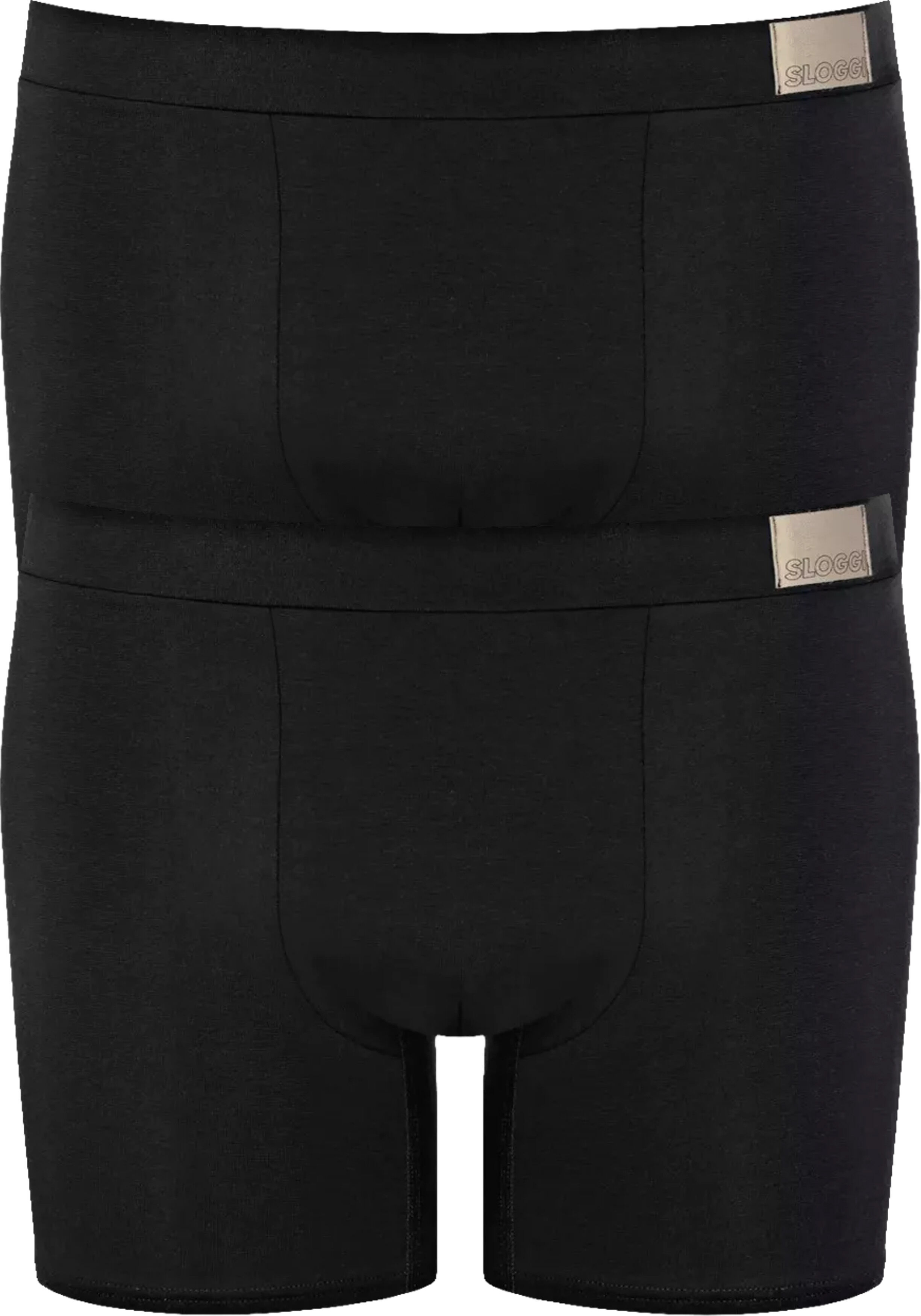 Sloggi Men GO Natural Short, heren boxershort korte pijp (2-pack), zwart