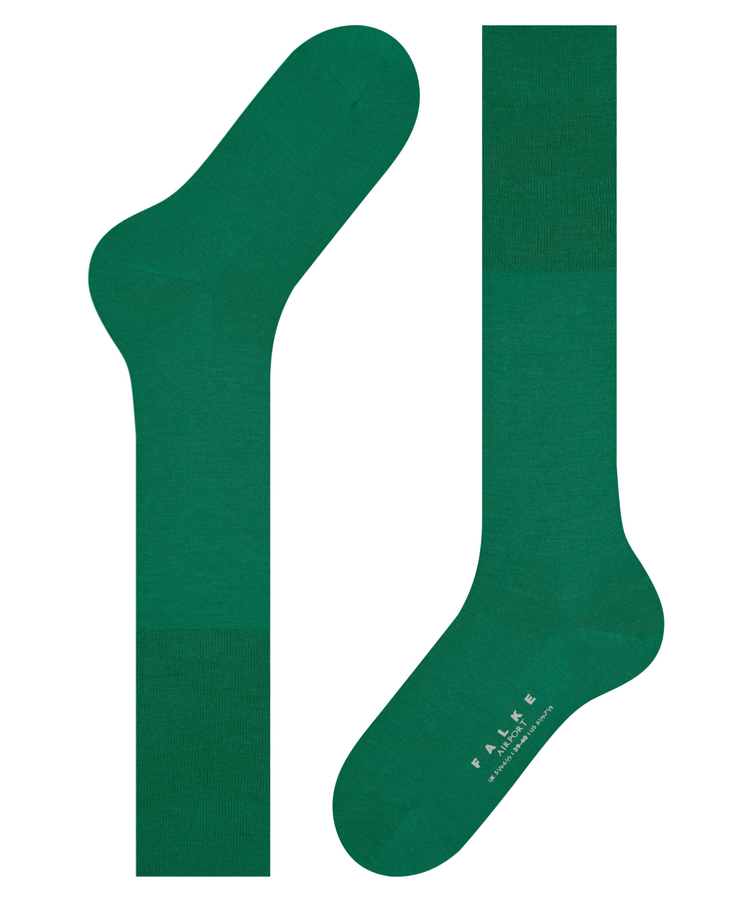 FALKE Airport heren kniekousen, groen (emerald)