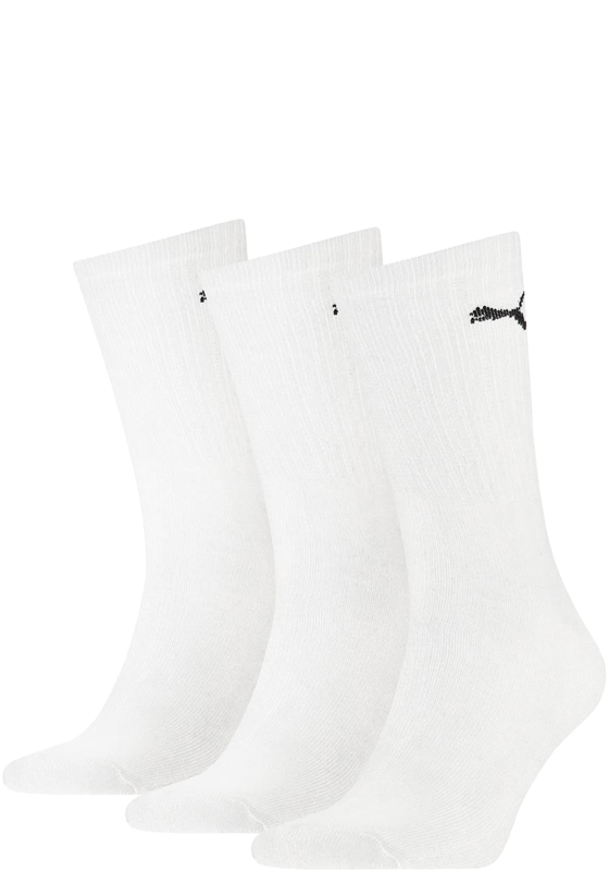 Puma Crew Sock (3-pack),  sokken, wit Puma Crew Sock (3-pack),  sokken, wit