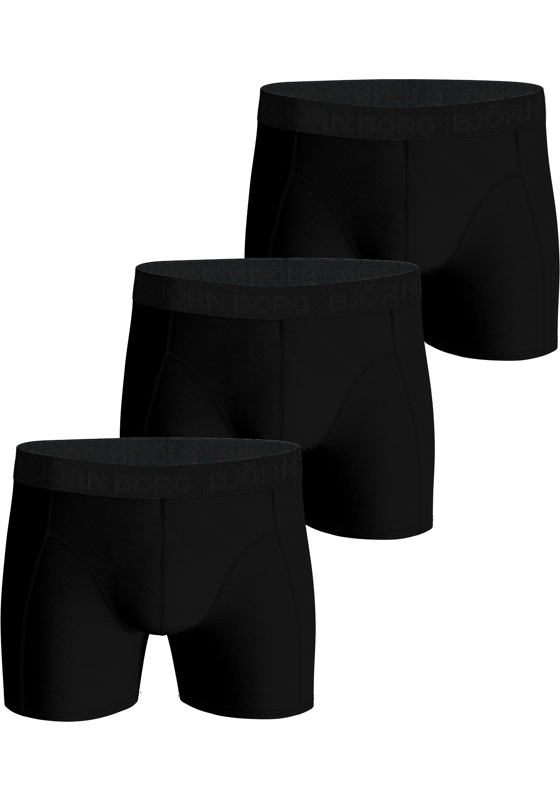 Bjorn Borg Bamboo Cotton Blend boxers, heren boxers normale lengte (3-pack), zwart, zwart, zwart Bjorn Borg Bamboo Cotton Blend boxers, heren boxers normale lengte (3-pack), zwart, zwart, zwart